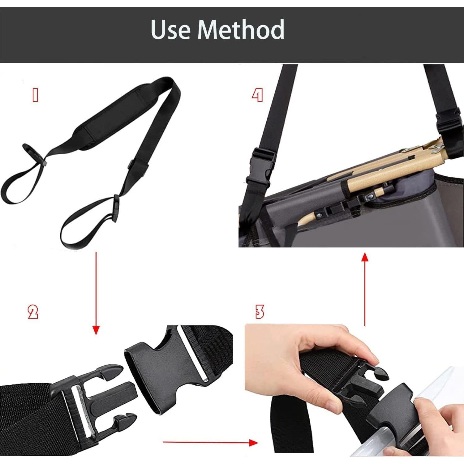 Paquete de 2 correas de transporte Sewzig para silla de playa