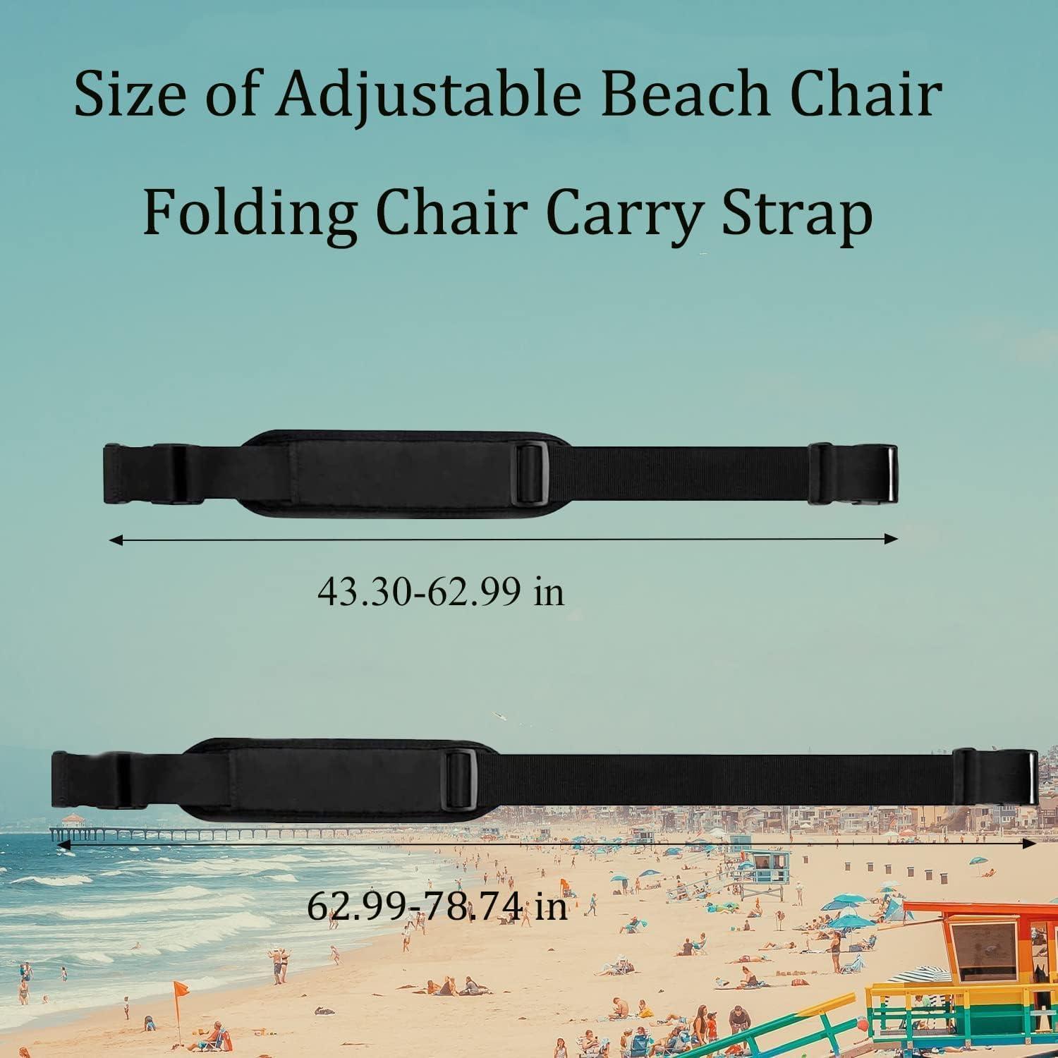 Paquete de 2 correas de transporte Sewzig para silla de playa