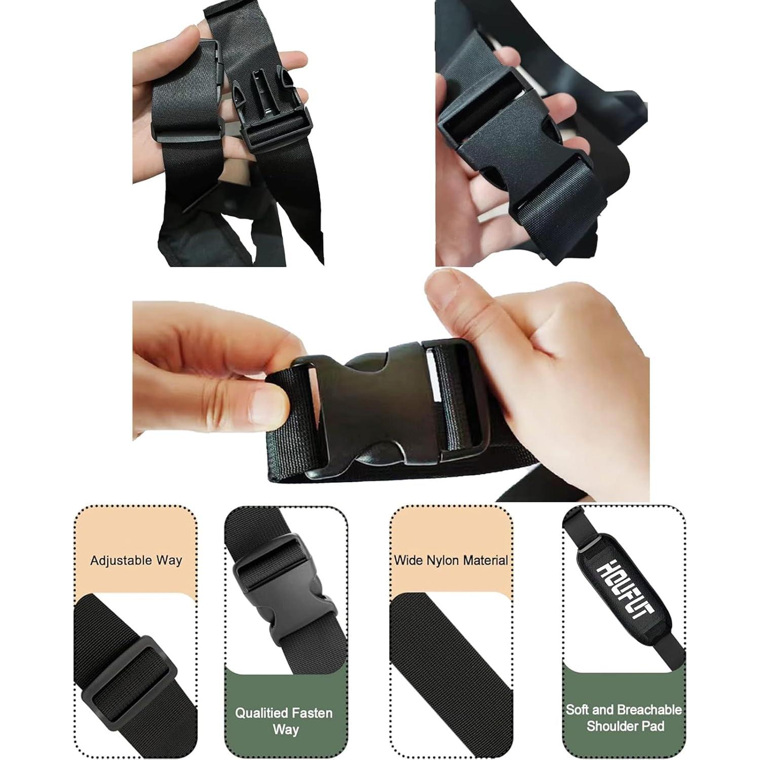 Paquete de 2 correas de transporte ajustables Houfut 71-127 cm