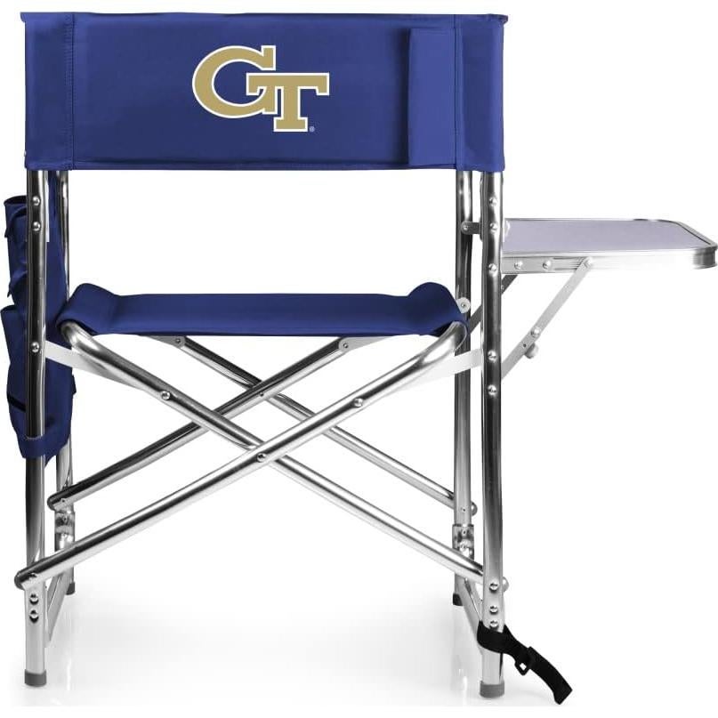 Silla Deportiva NCAA Picnic Time Georgia Tech con Mesa Lateral