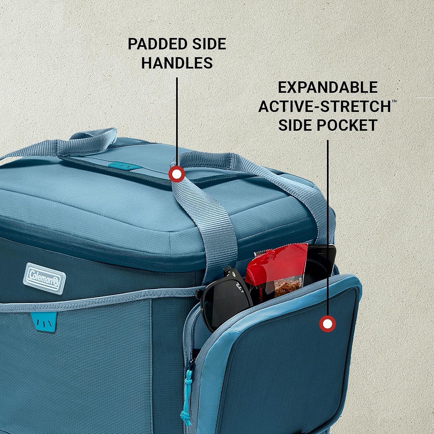 Enfriador Aislado Coleman Sportflex 42 Latas Azul con Ruedas