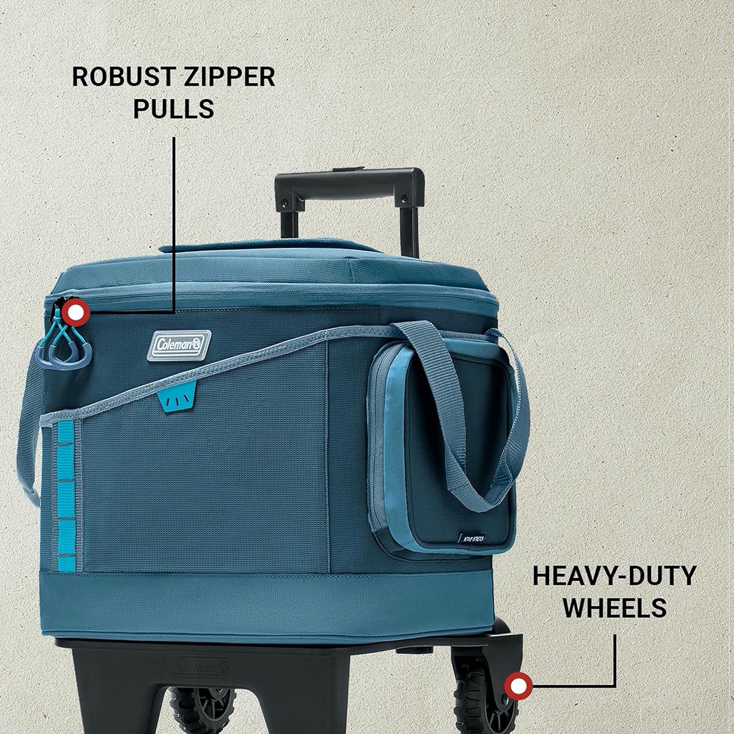 Enfriador Aislado Coleman Sportflex 42 Latas Azul con Ruedas