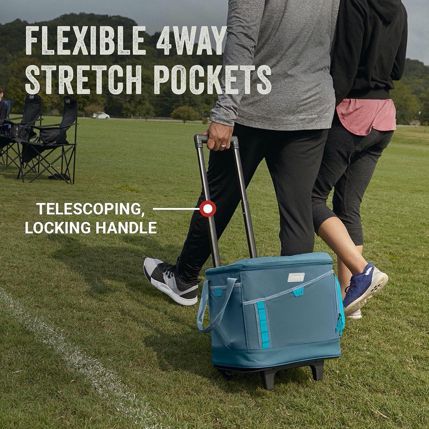 Enfriador Aislado Coleman Sportflex 42 Latas Azul con Ruedas