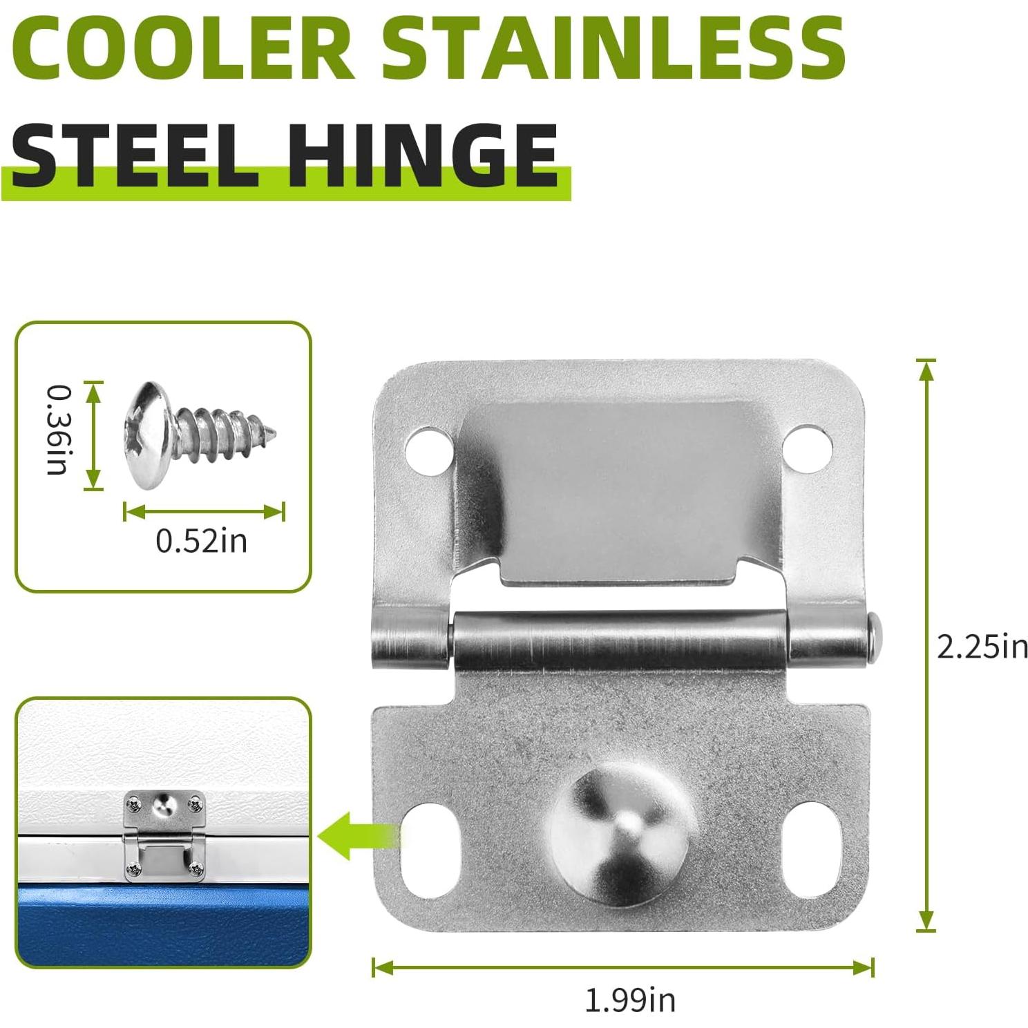 Bisagras de Acero Inoxidable PROSOCOOL para Enfriadores Coleman - 2 Pcs