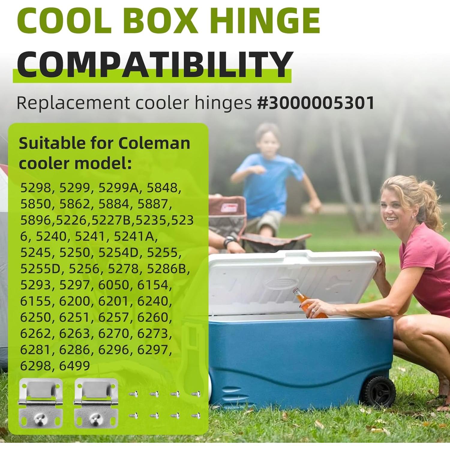 Bisagras de Acero Inoxidable PROSOCOOL para Enfriadores Coleman - 2 Pcs