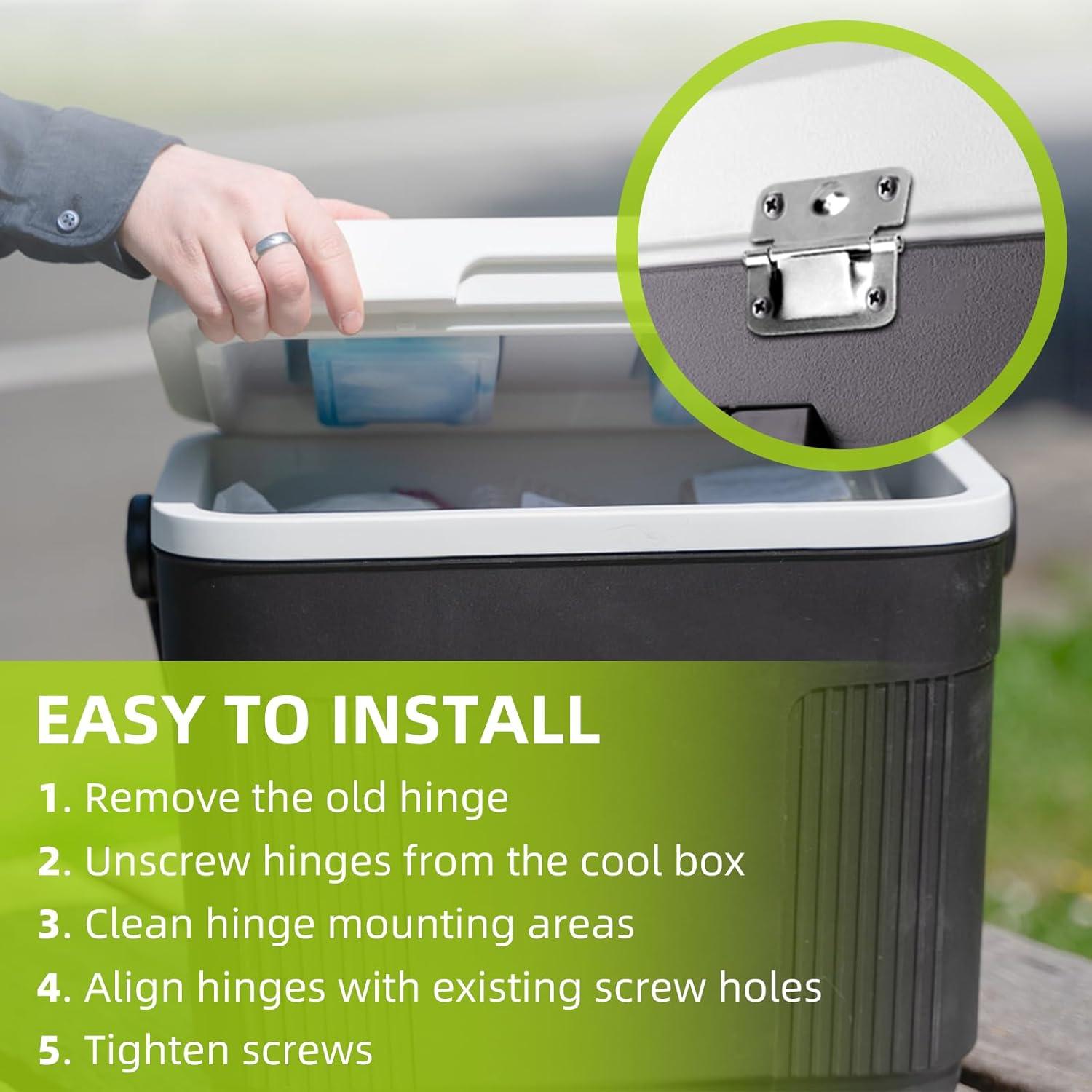 Bisagras de Acero Inoxidable PROSOCOOL para Enfriadores Coleman - 2 Pcs