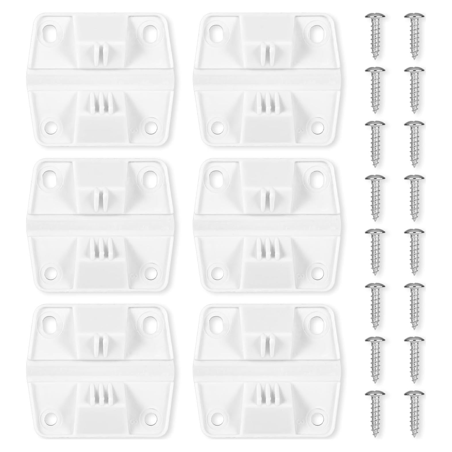 Kit de 6 Bisagras de Plástico para Nevera NQEUEPN con Tornillos