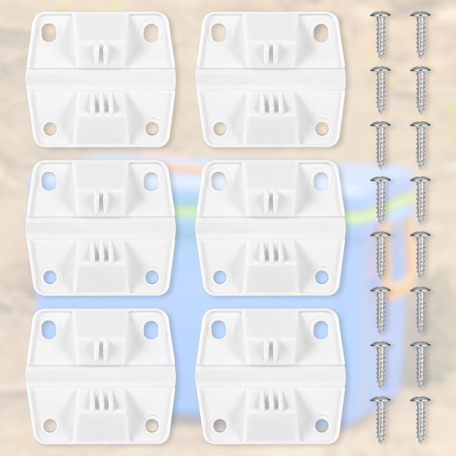 Kit de 6 Bisagras de Plástico para Nevera NQEUEPN con Tornillos