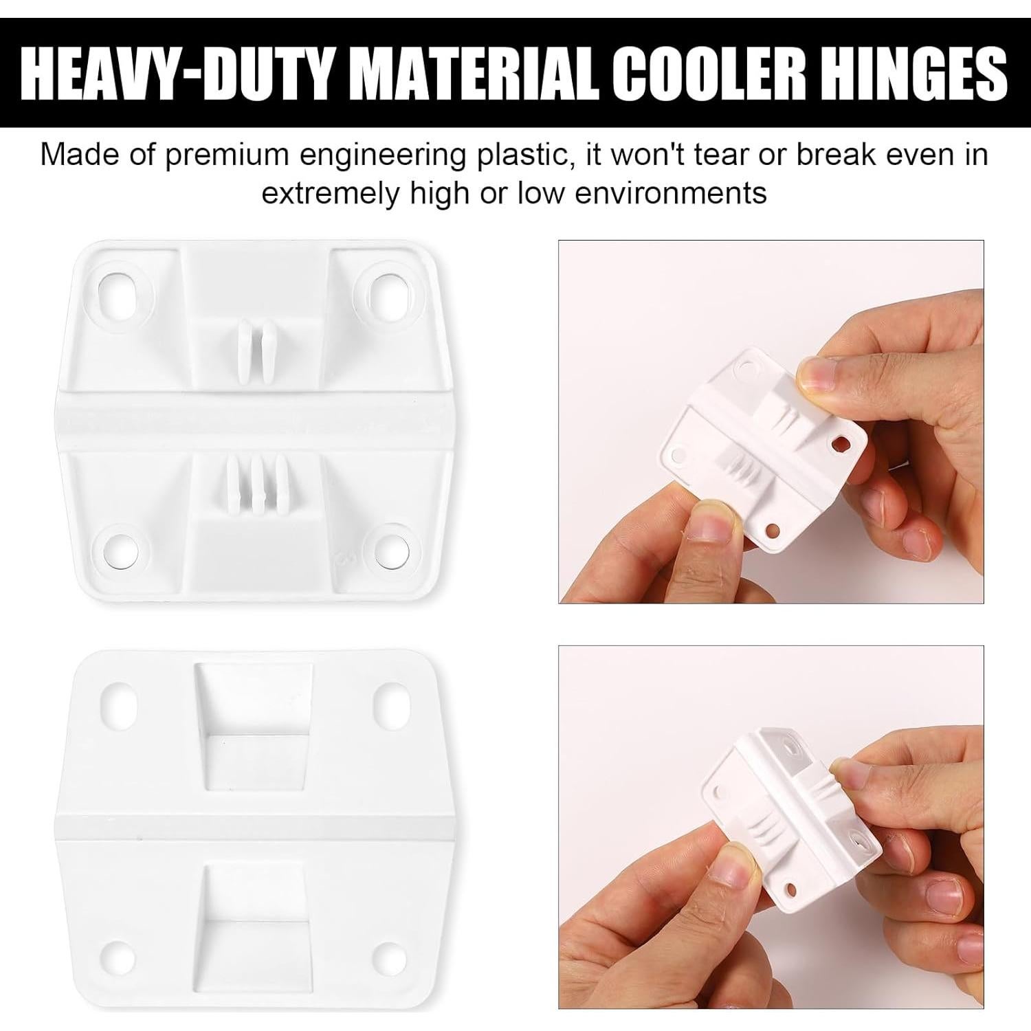 Kit de 6 Bisagras de Plástico para Nevera NQEUEPN con Tornillos