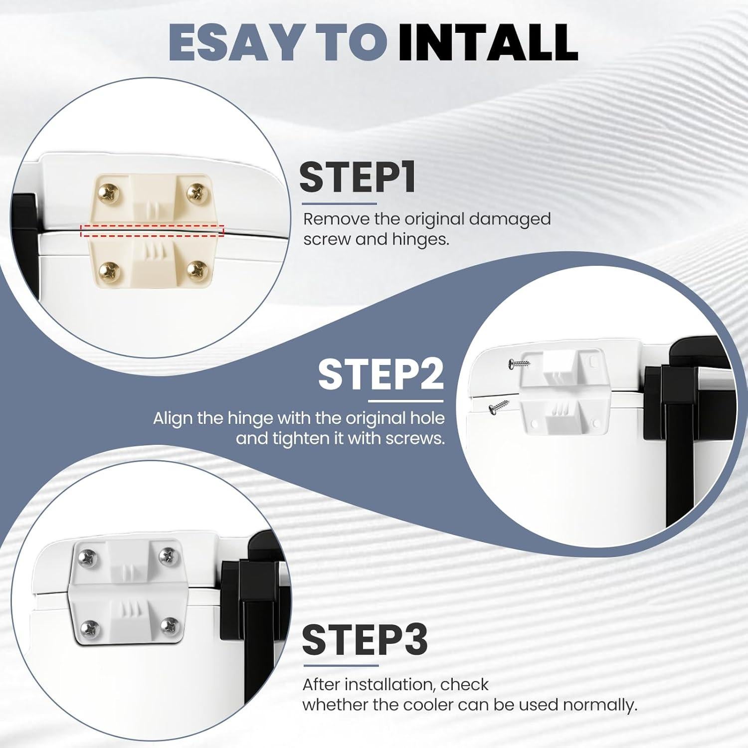 Bisagras de plástico para enfriadores Coleman - Paquete de 6