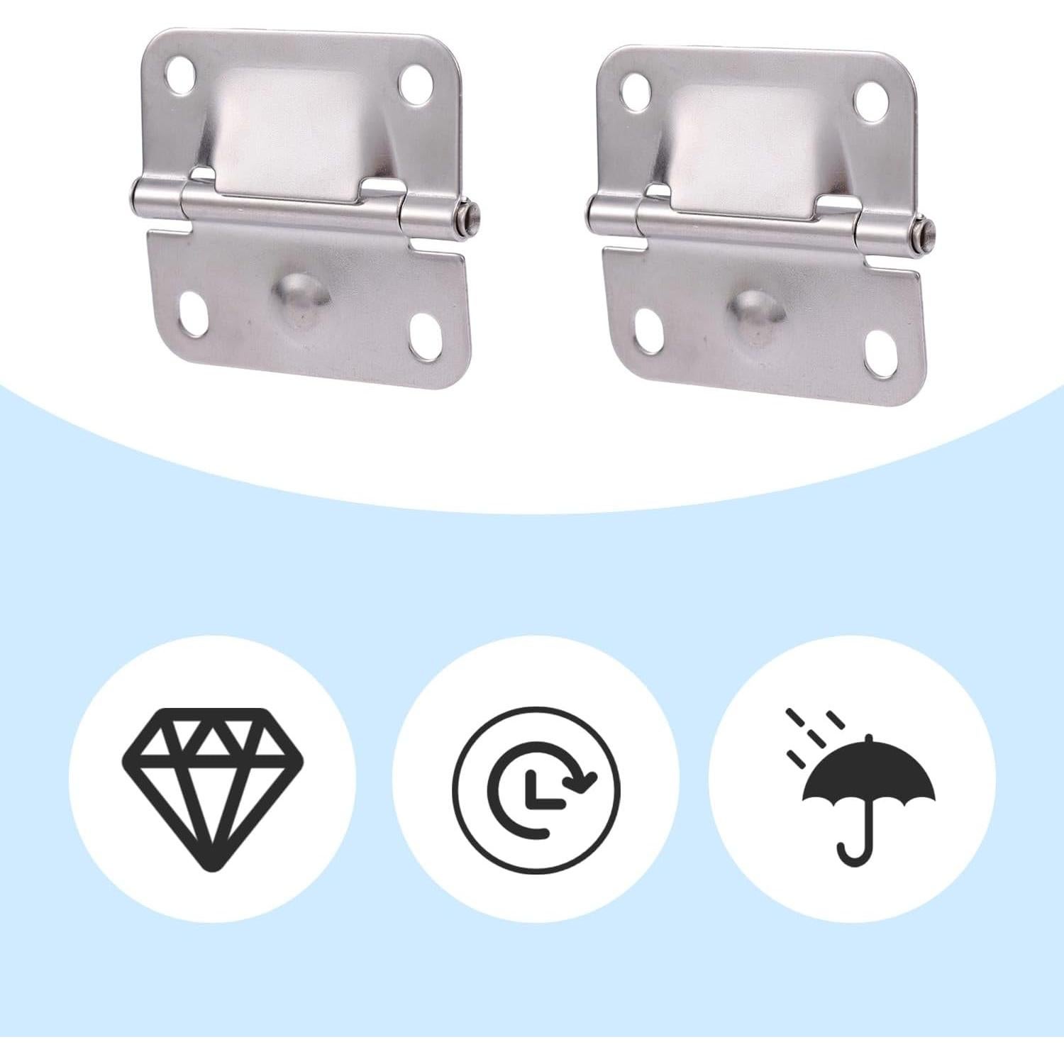 4 Bisagras de Acero Inoxidable Tinoaly para Enfriadores Coleman