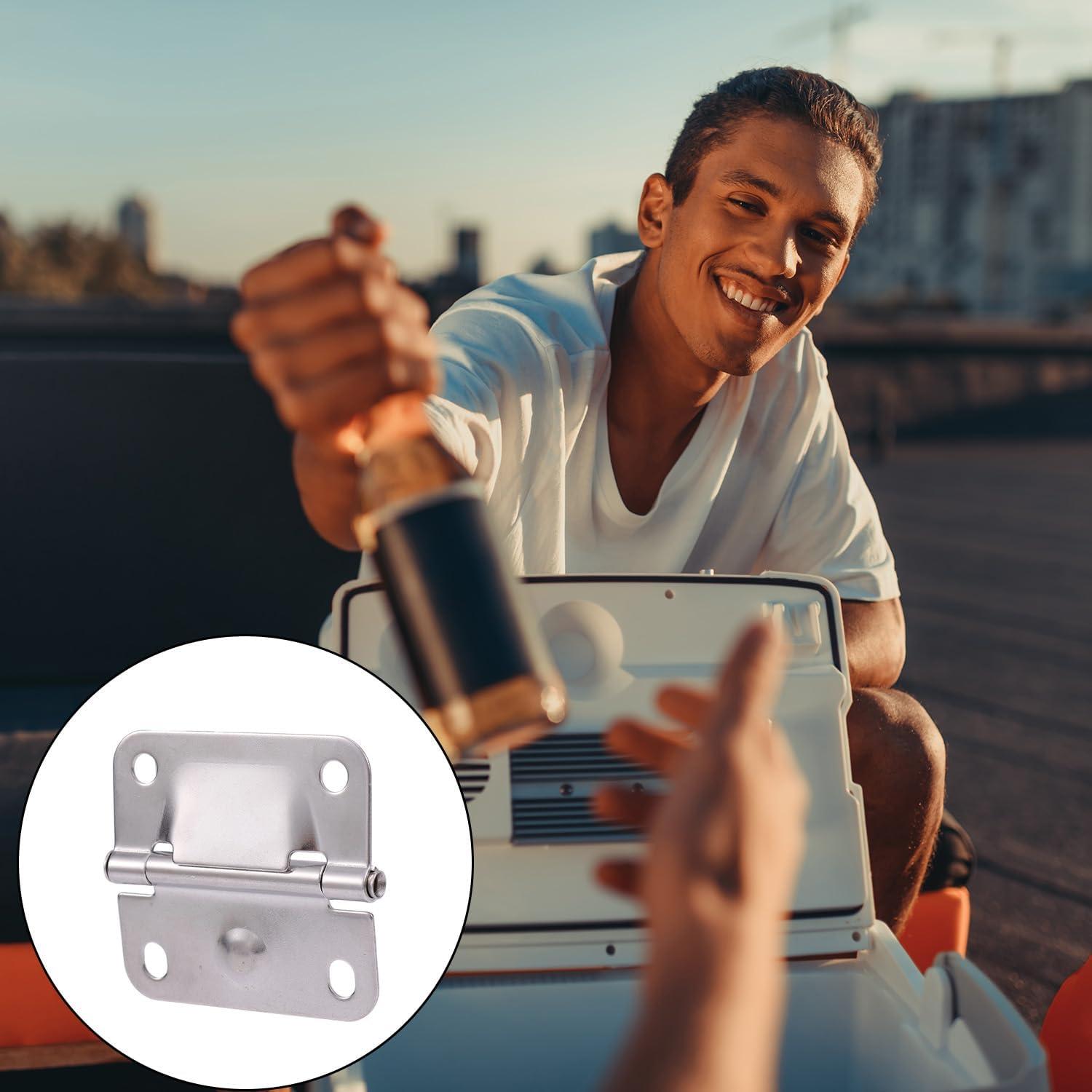 4 Bisagras de Acero Inoxidable Tinoaly para Enfriadores Coleman