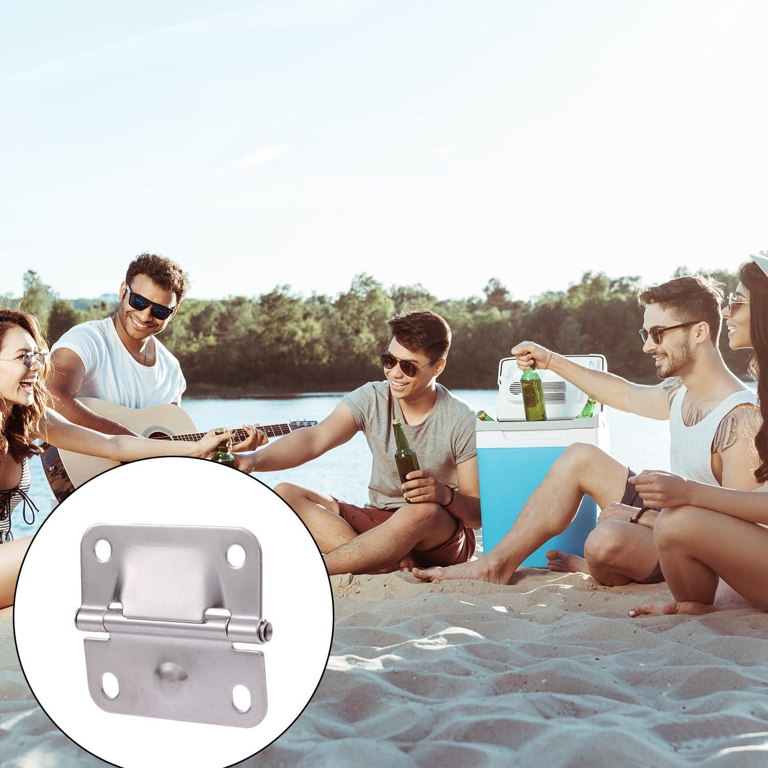 4 Bisagras de Acero Inoxidable Tinoaly para Enfriadores Coleman