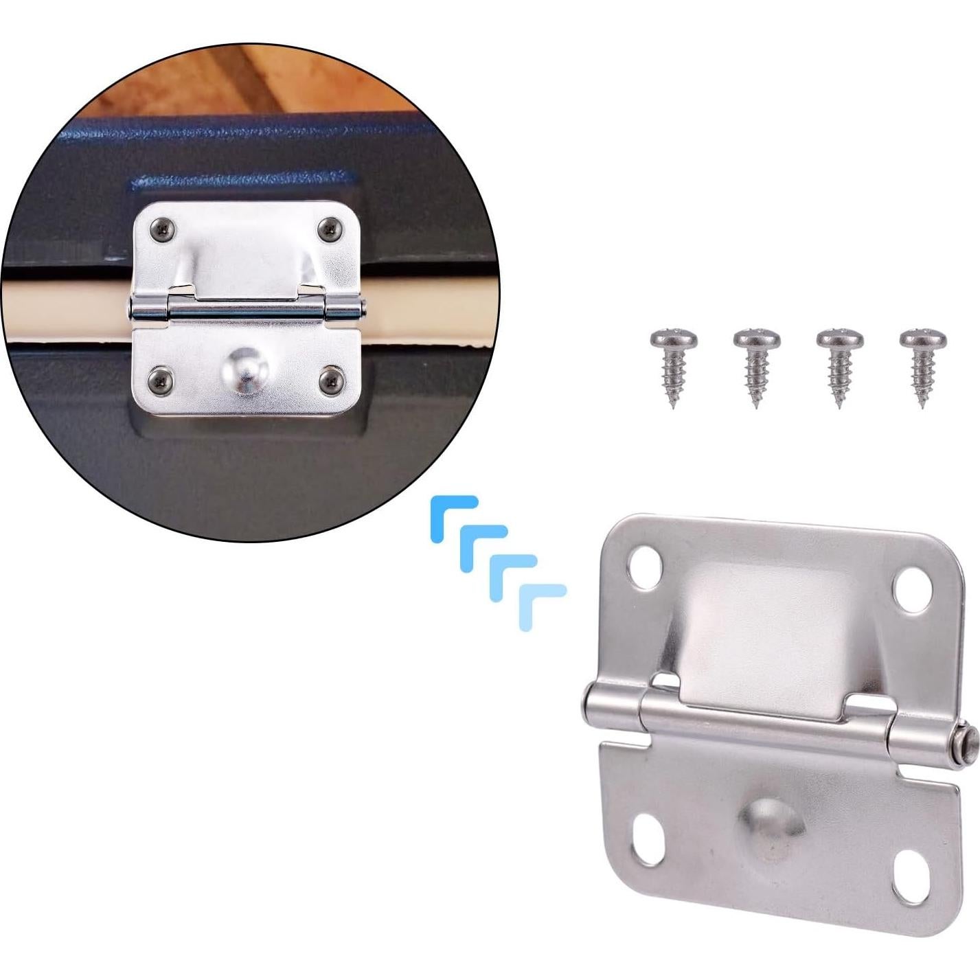 4 Bisagras de Acero Inoxidable Tinoaly para Enfriadores Coleman