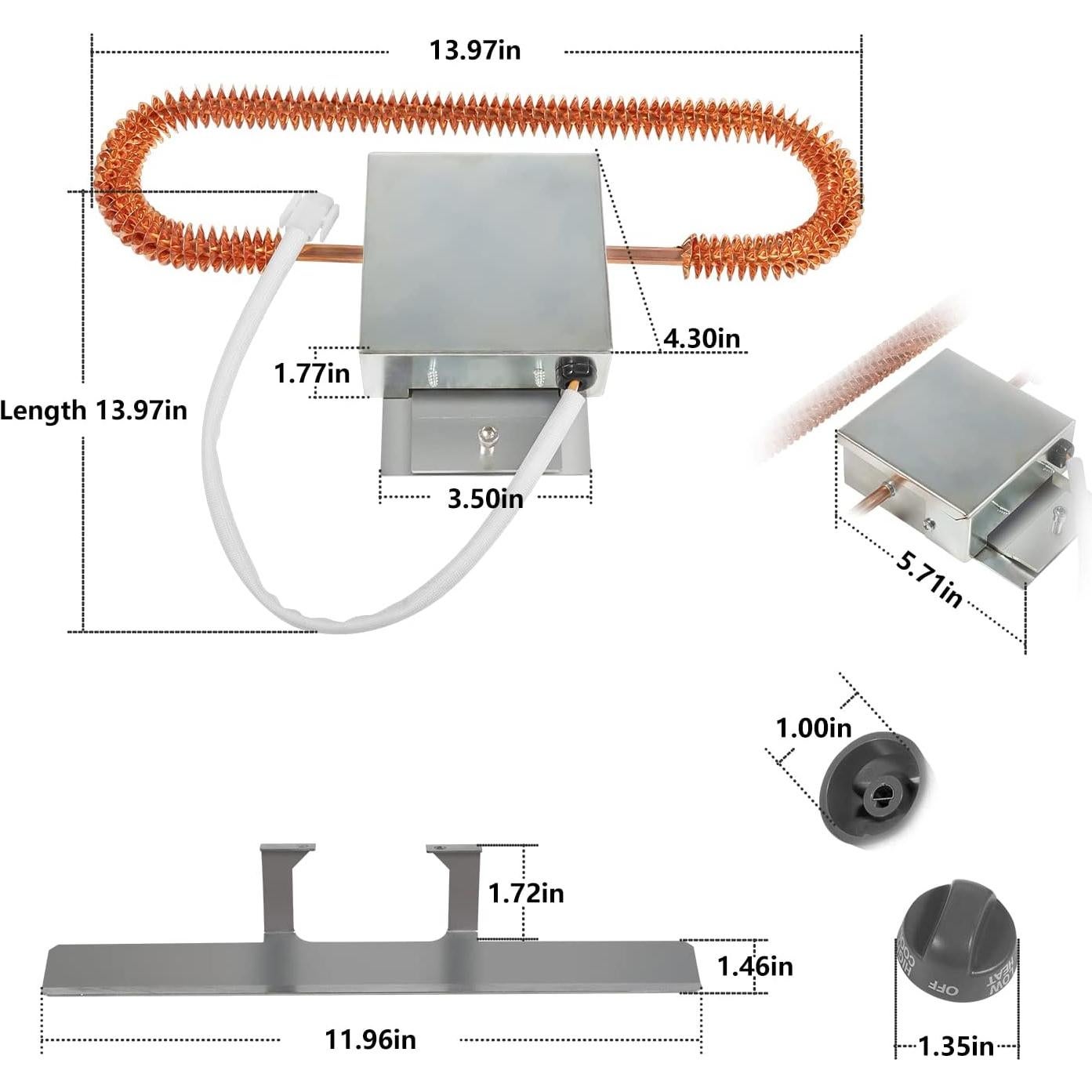 Conjunto de Calefacción Eléctrico Zymurgoes 9233A4551 para A/C