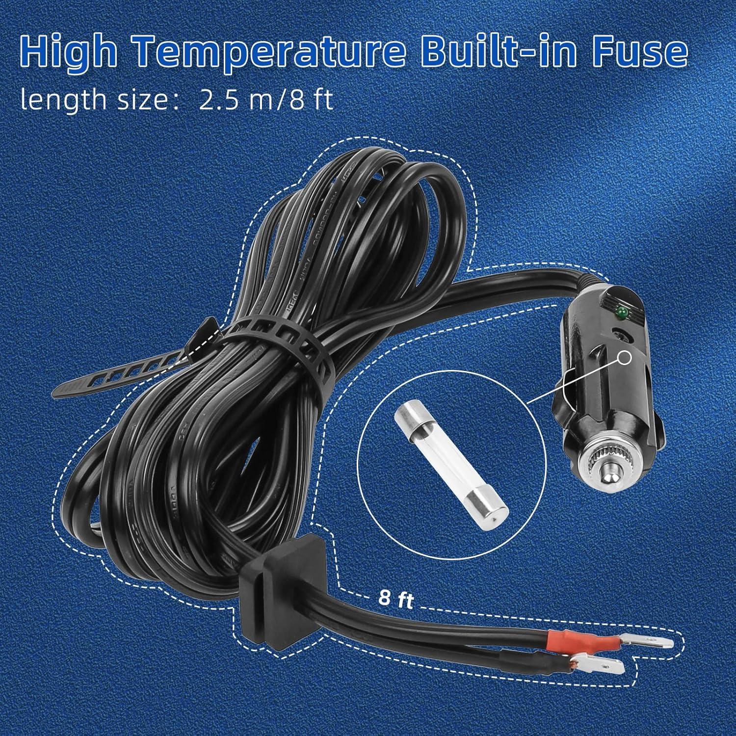 Cable de Alimentación 8 pies para Enfriador Coleman Pokin 12V/24V