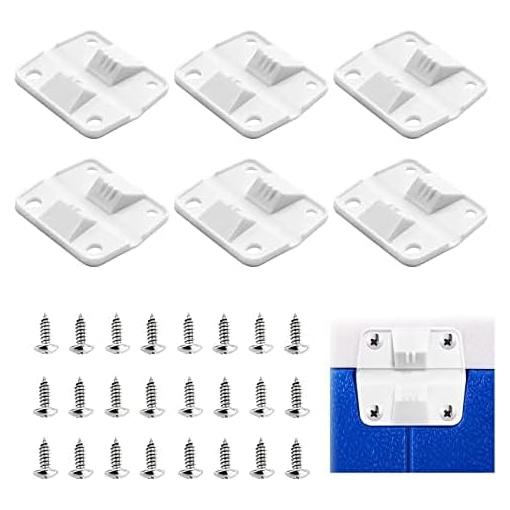 Bisagras de Reemplazo para Cooler Coleman - 6 Piezas + 24 Tornillos