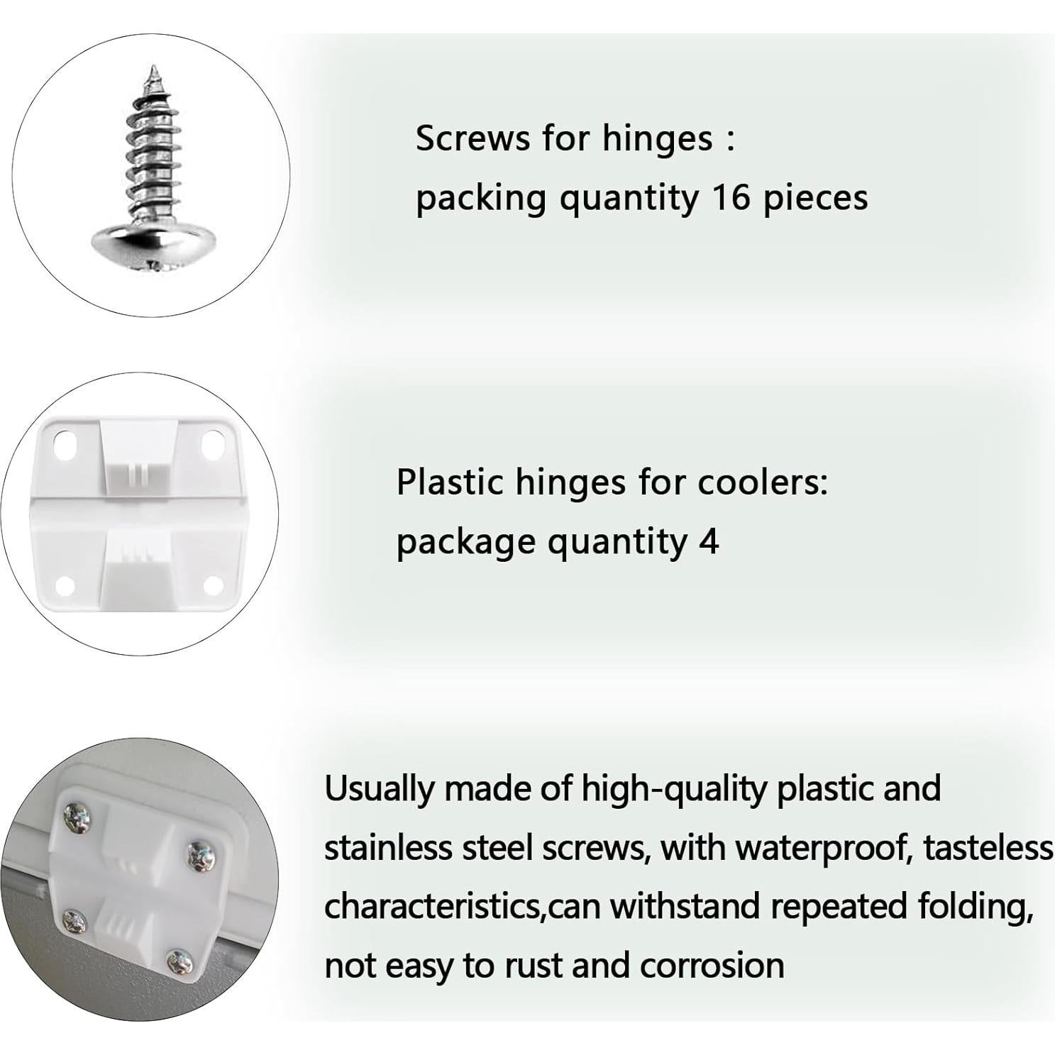Bisagras de Plástico Afriod para Enfriadores Coleman - 4 Piezas
