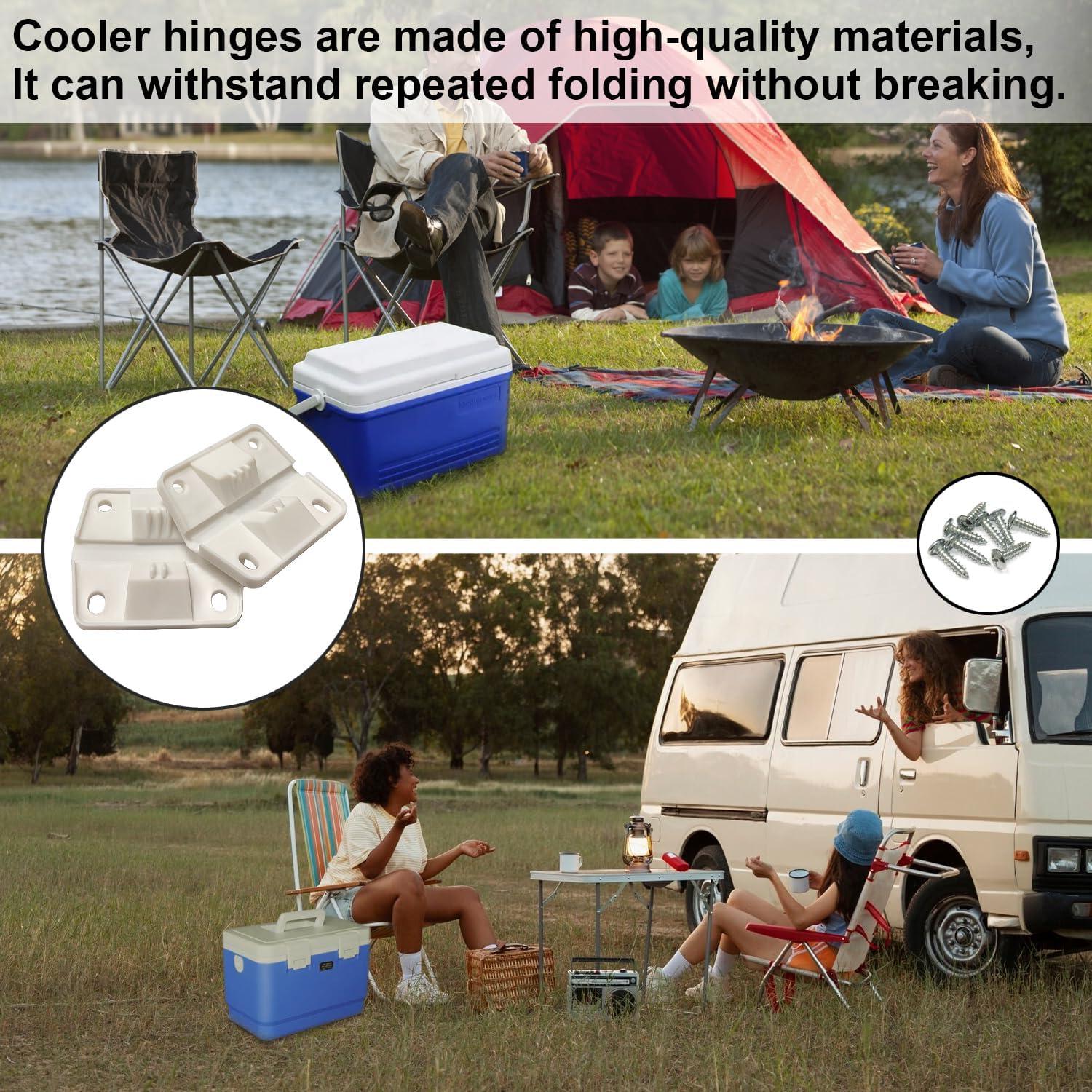 Kit de Bisagras de Plástico para Neveras Coleman - 2 Piezas