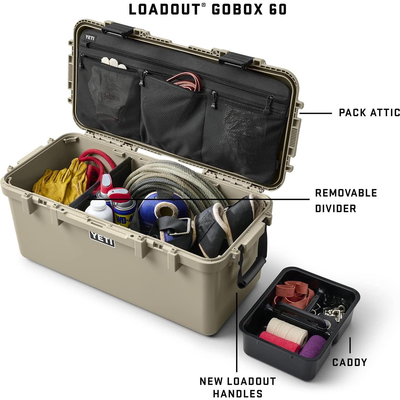 Caja de Equipo YETI LoadOut GoBox 60 Rey Cangrejo 8.57kg