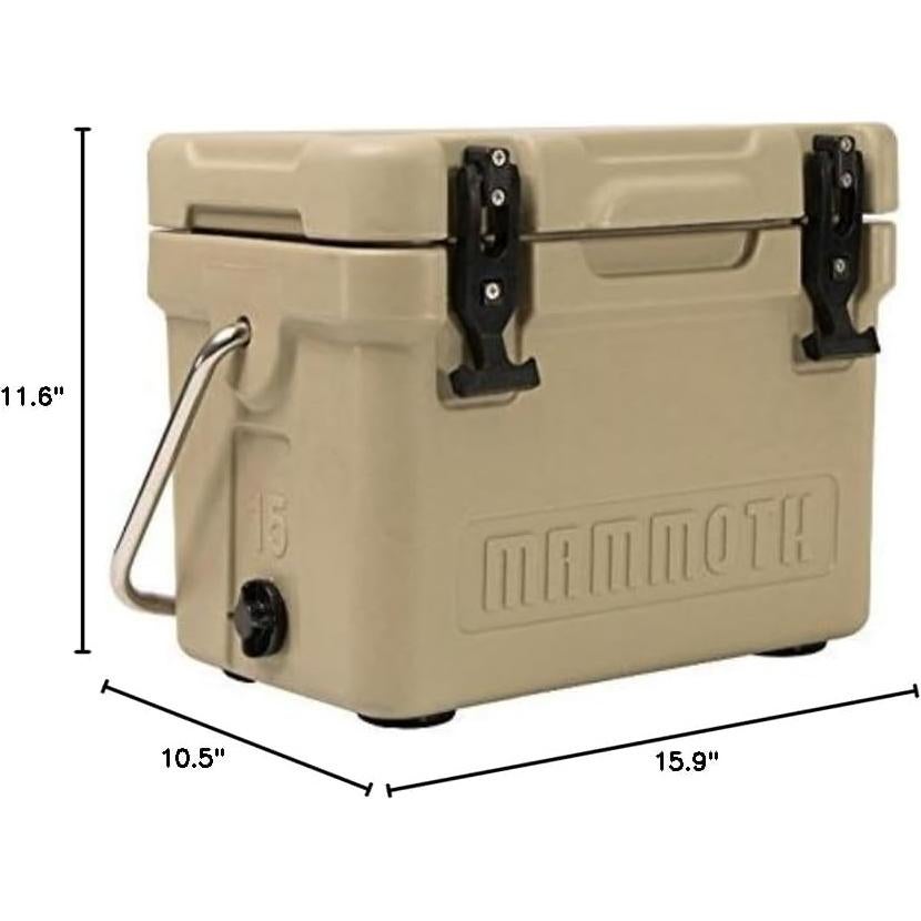 Caja de Hielo Aislada Mammoth Cruiser 15 Beige 11.4L