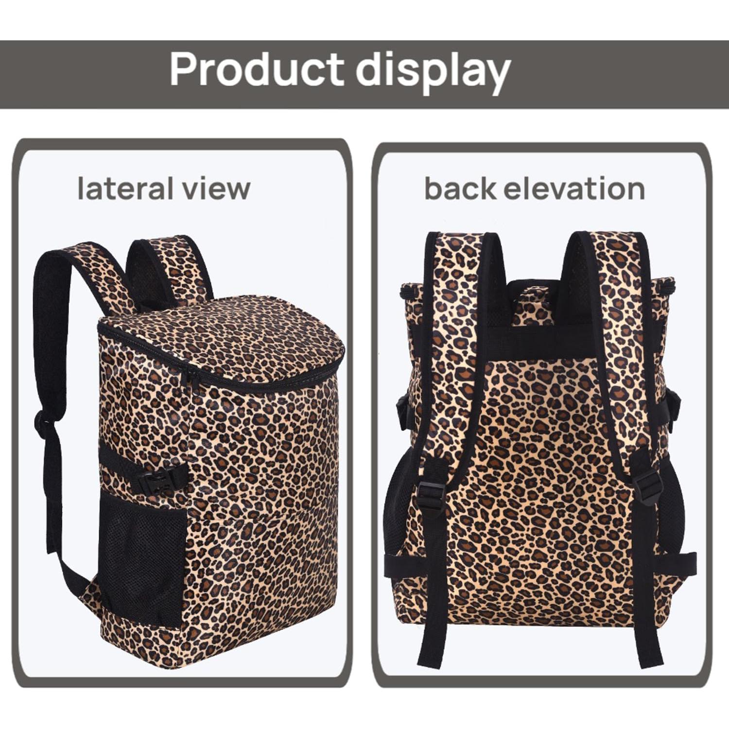 Mochila Cooler Aislada XINFULLWOL 21L Impermeable Leopardo