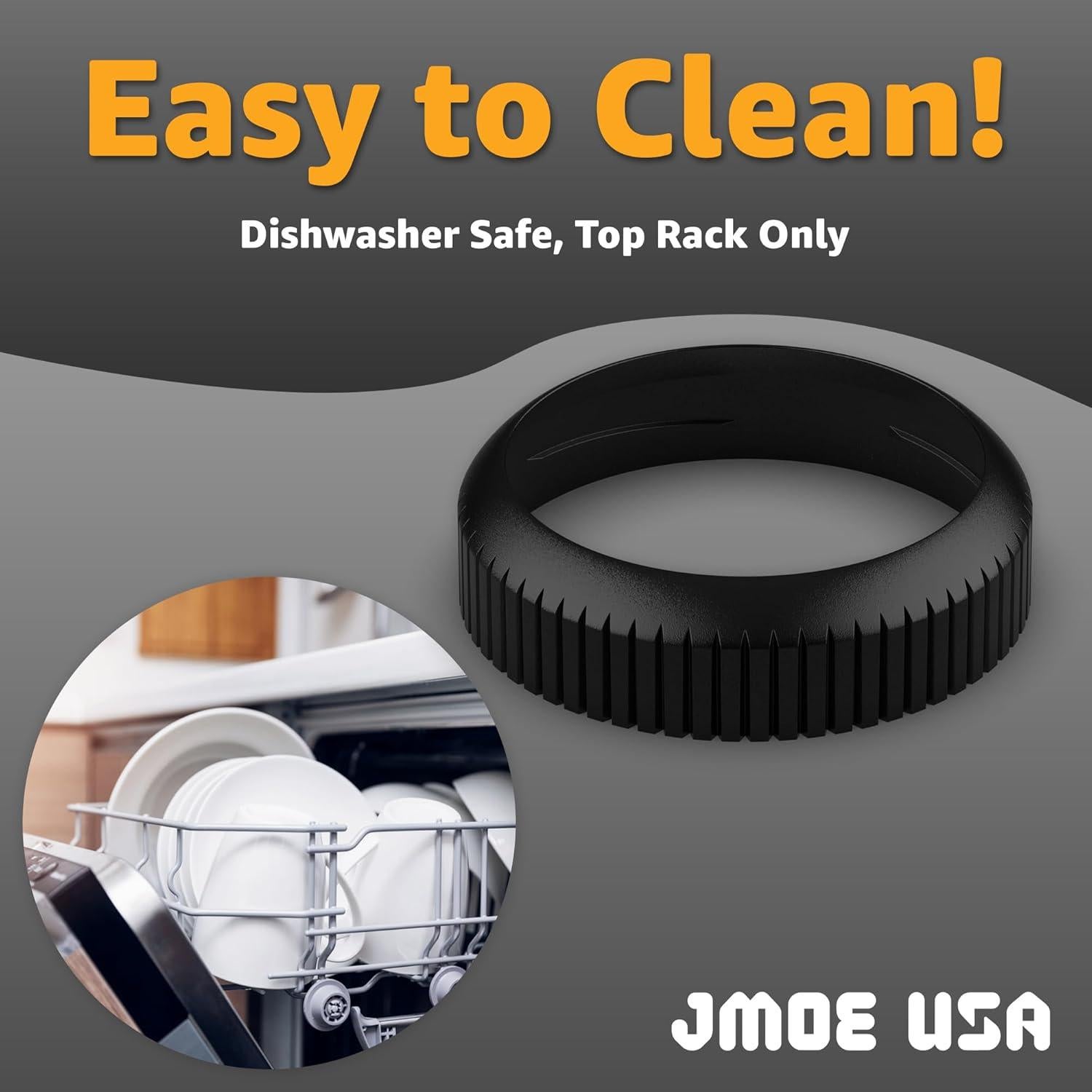 Tapa de Reemplazo Jmoe USA para Yeti Colster - Delgada, Negro