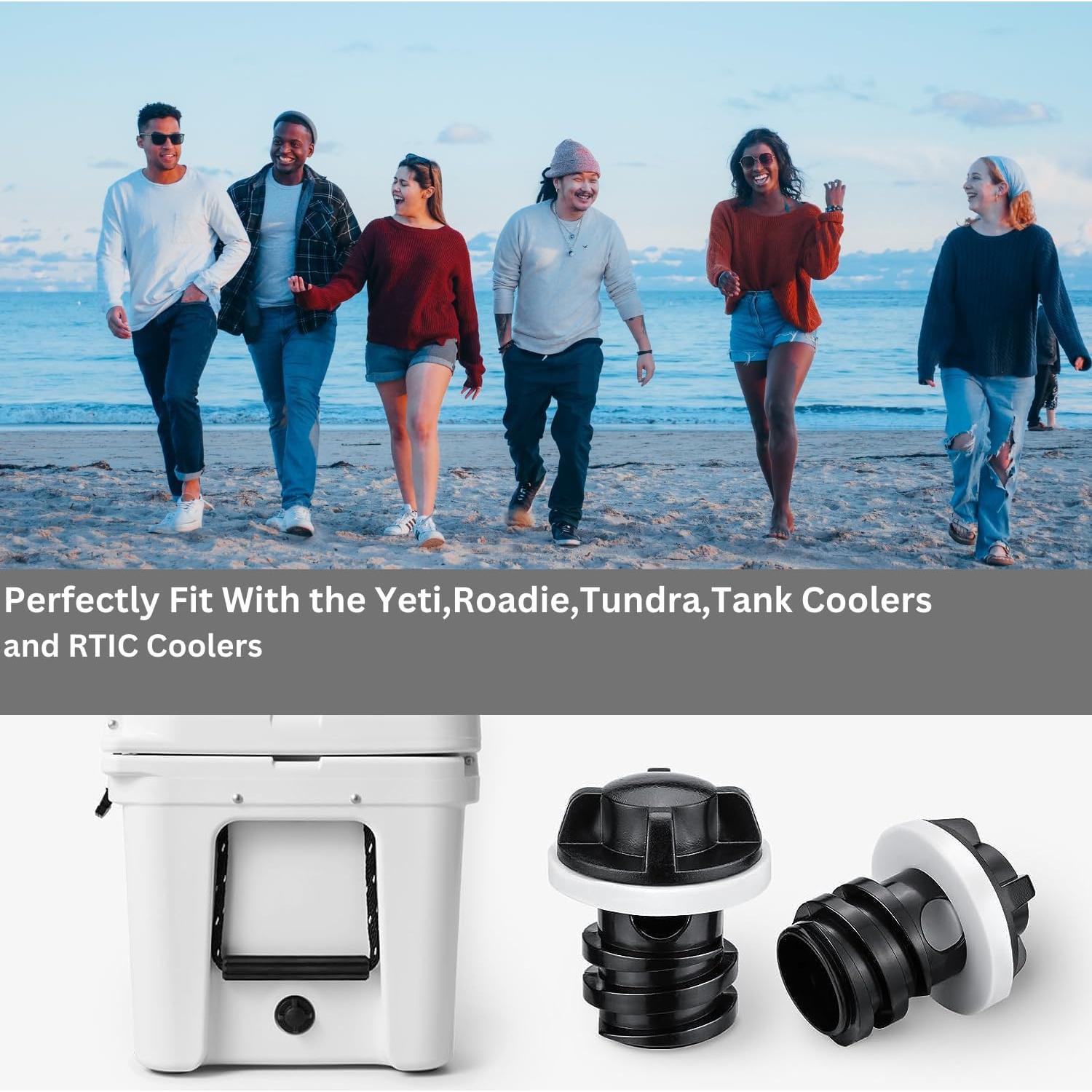 Tapones de Drenaje PDAPTMAG para Coolers YETI y RTIC - Paquete de 2