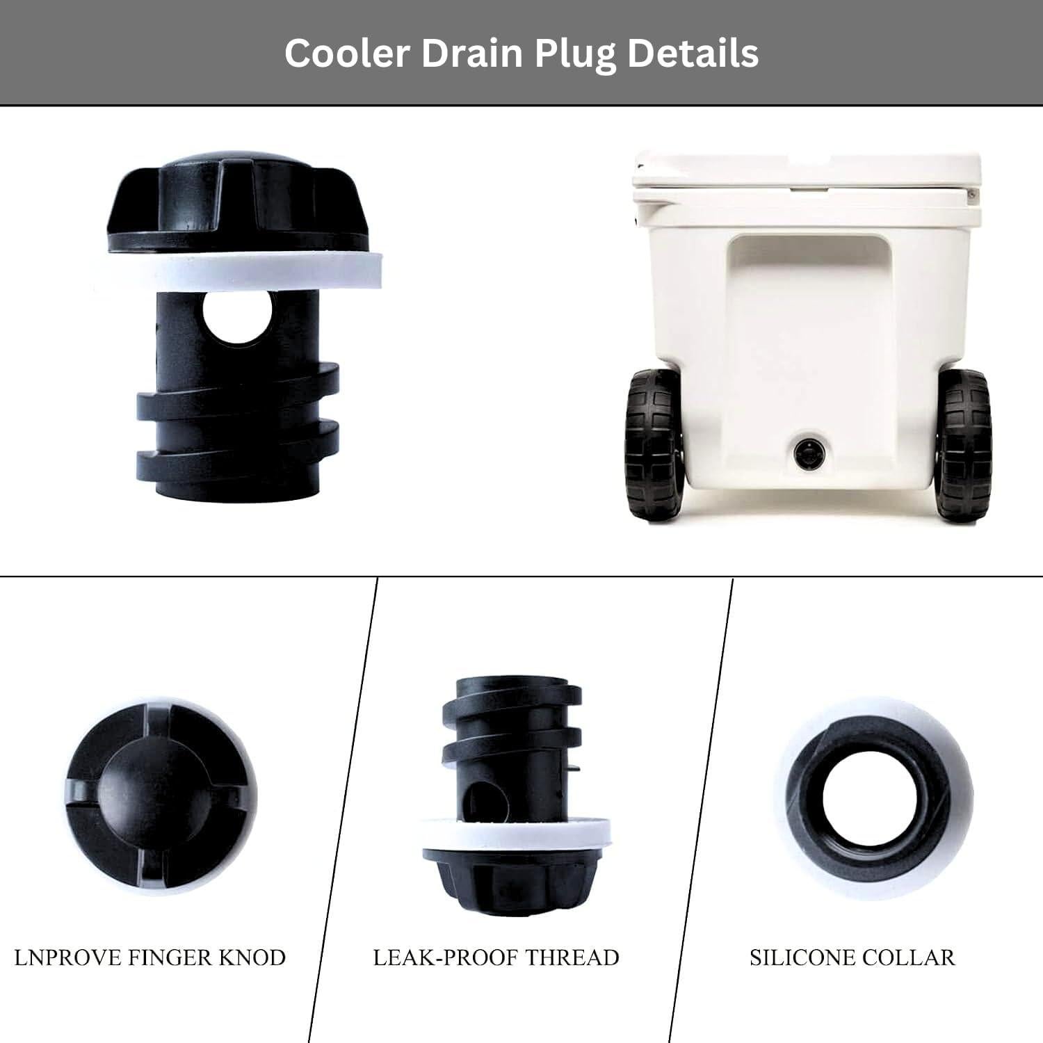 Tapones de Drenaje PDAPTMAG para Coolers YETI y RTIC - Paquete de 2