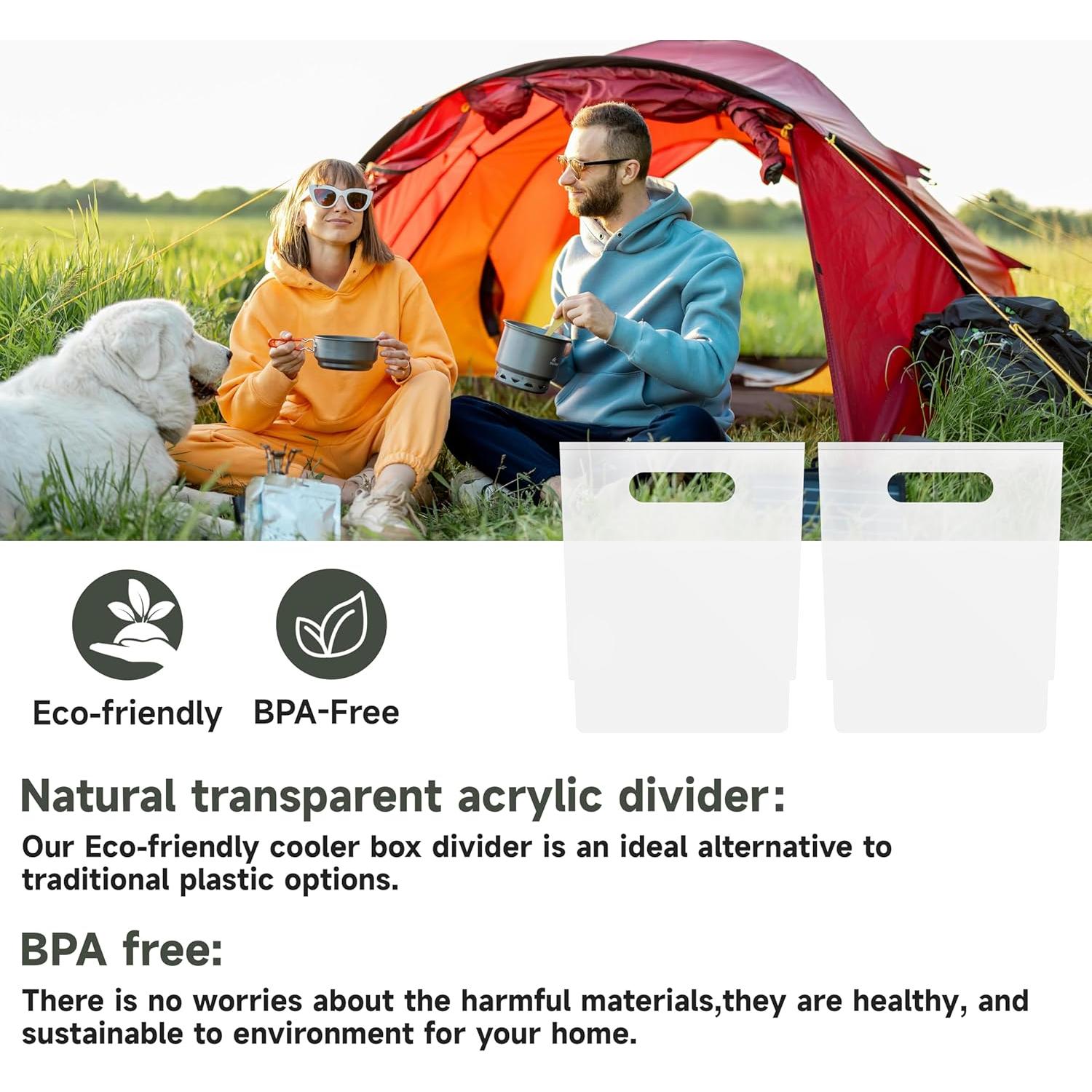 Divisor Acrílico Transparente LUVCOSY para Cooler YETI Roadie 48/60