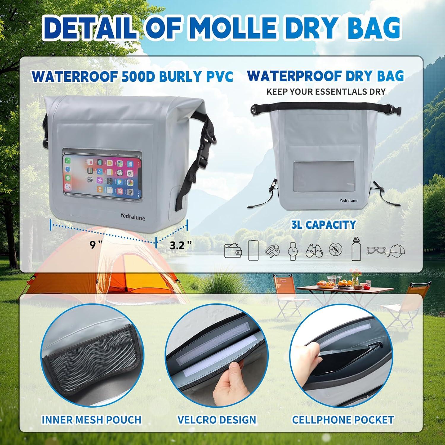 Bolsa Seca Impermeable 3L YETI Compatible con MOLLE