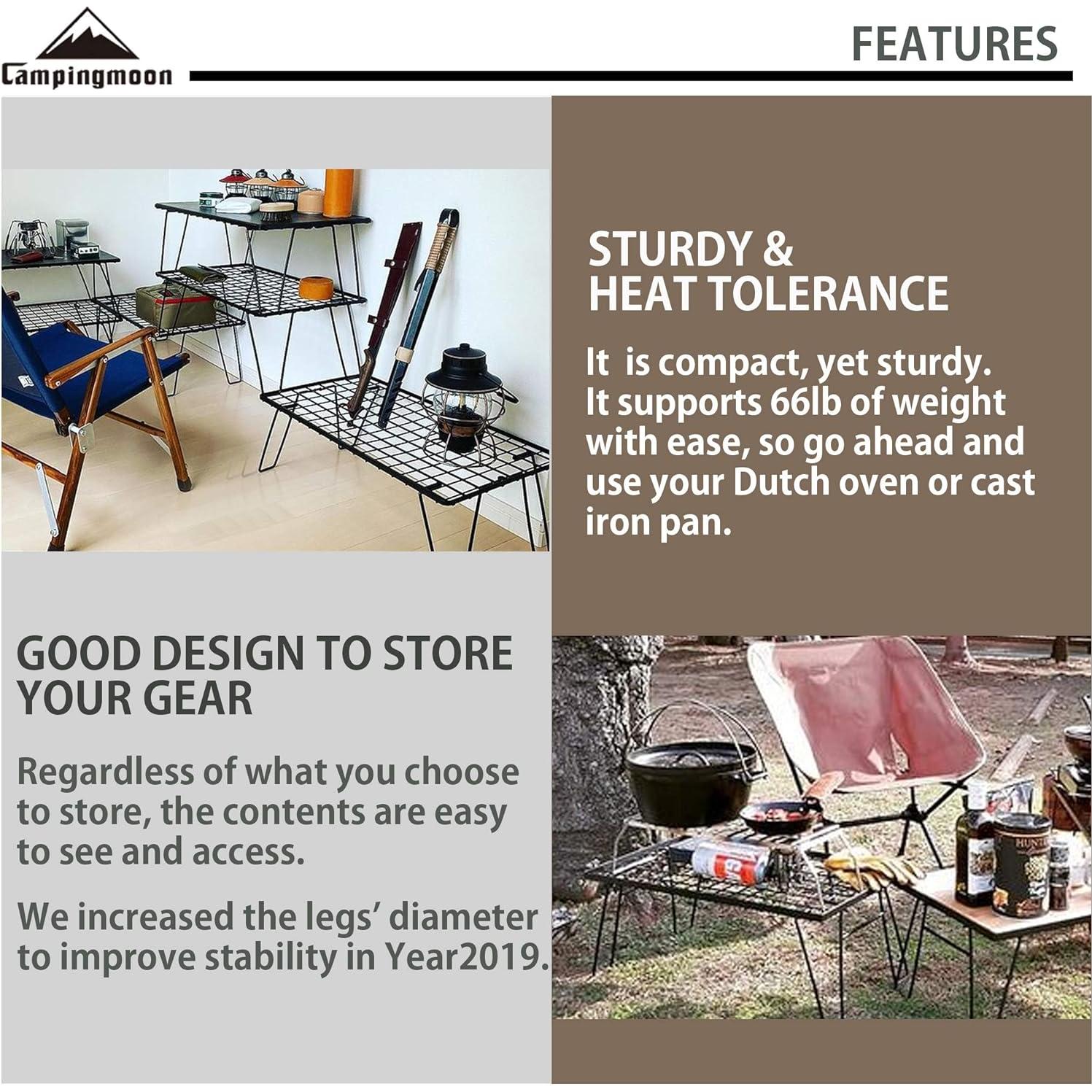 Estante Plegable Multifuncional Camping Moon T-230 60x35x45cm