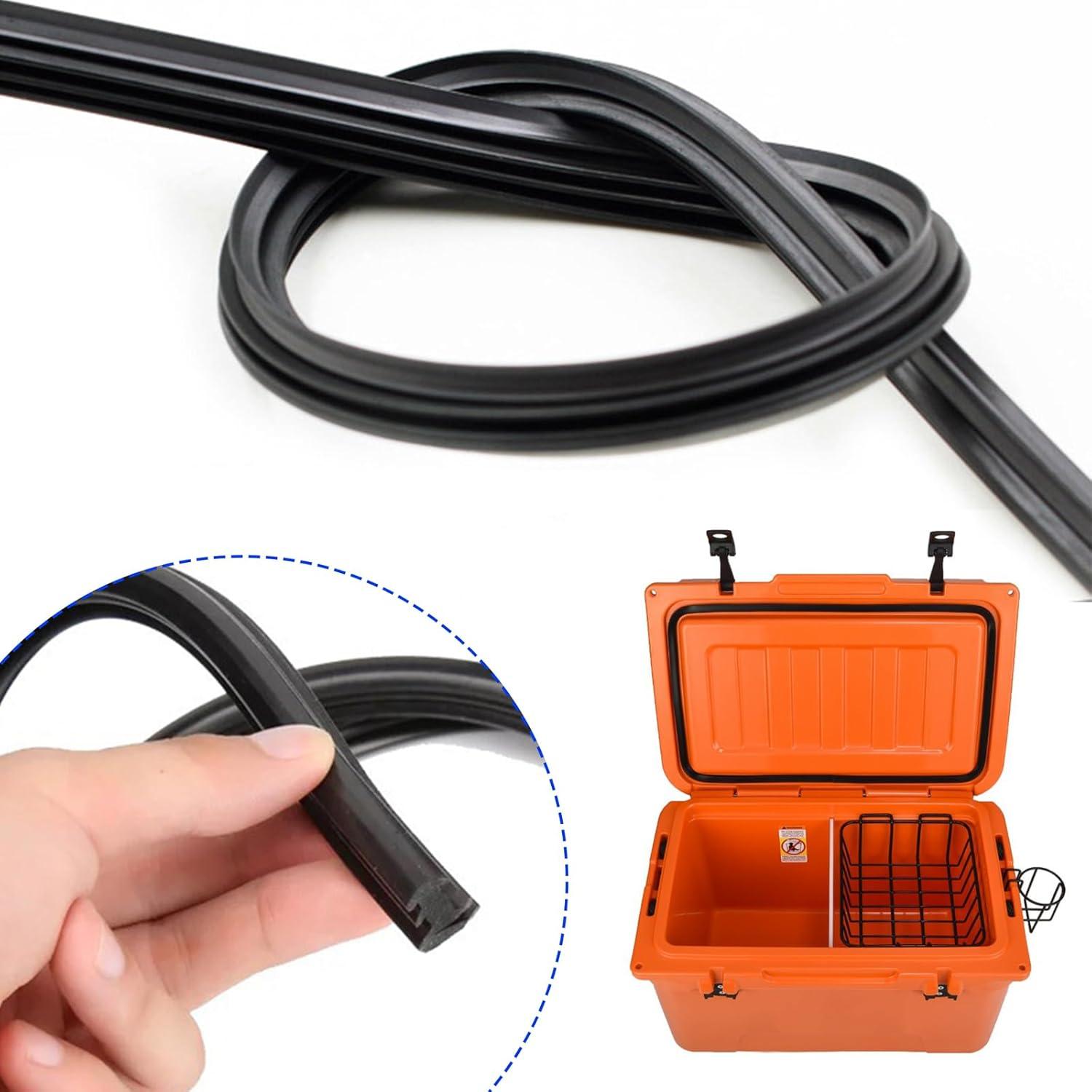 Junta de tapa de enfriador de silicona SnowTing 2.44m negra