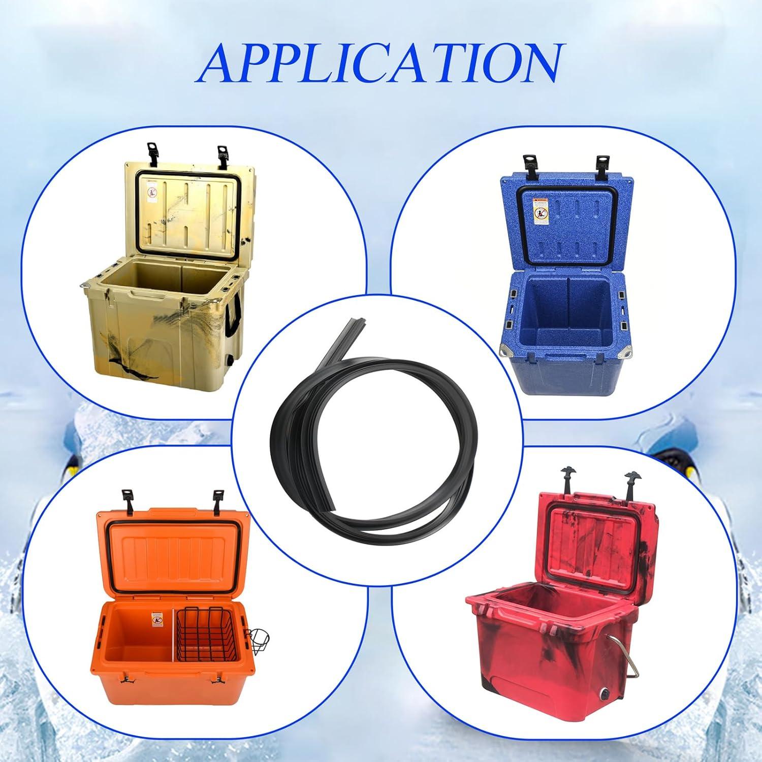 Junta de tapa de enfriador de silicona SnowTing 2.44m negra