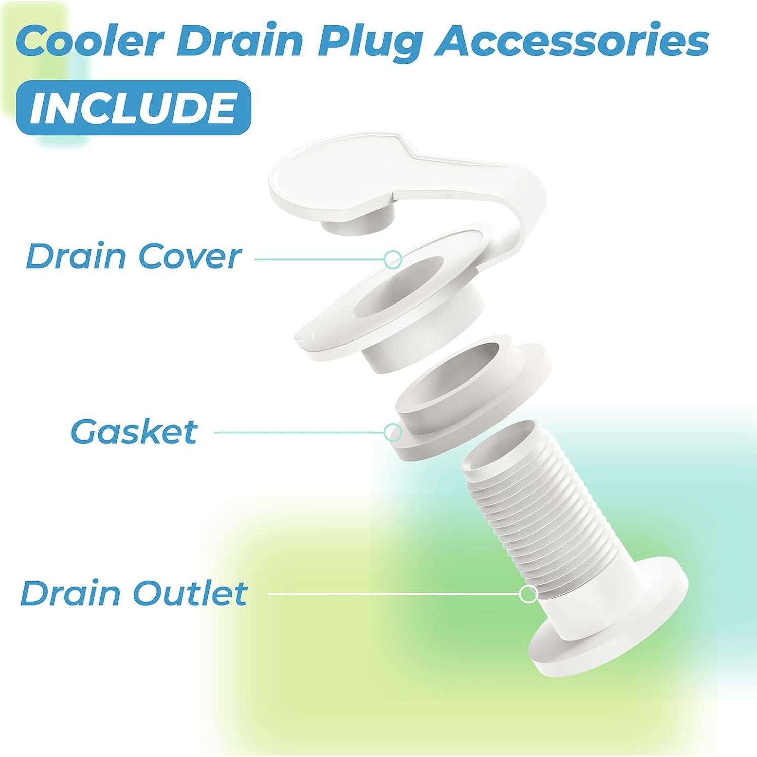 Tapón de desagüe para hieleras Coleman 50, 58 y 82 Qt - 3.81 cm