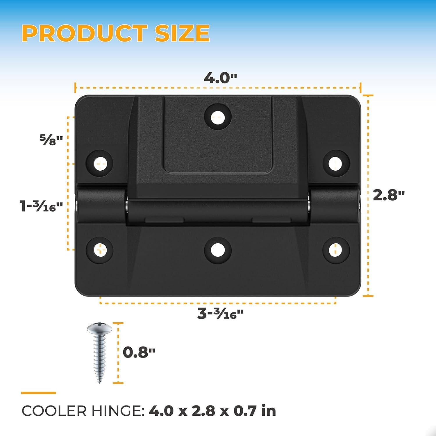 Bisagras Mecánicas Sobredimensionadas Pokin para Neveras Igloo 150-165 QT