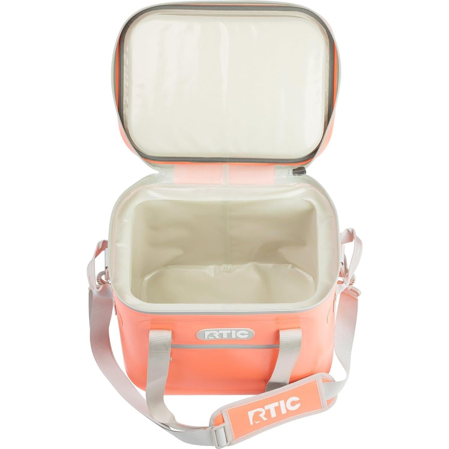 Cooler Suave Aislado RTIC 20 Latas Coral, Ligero y a Prueba de Fugas