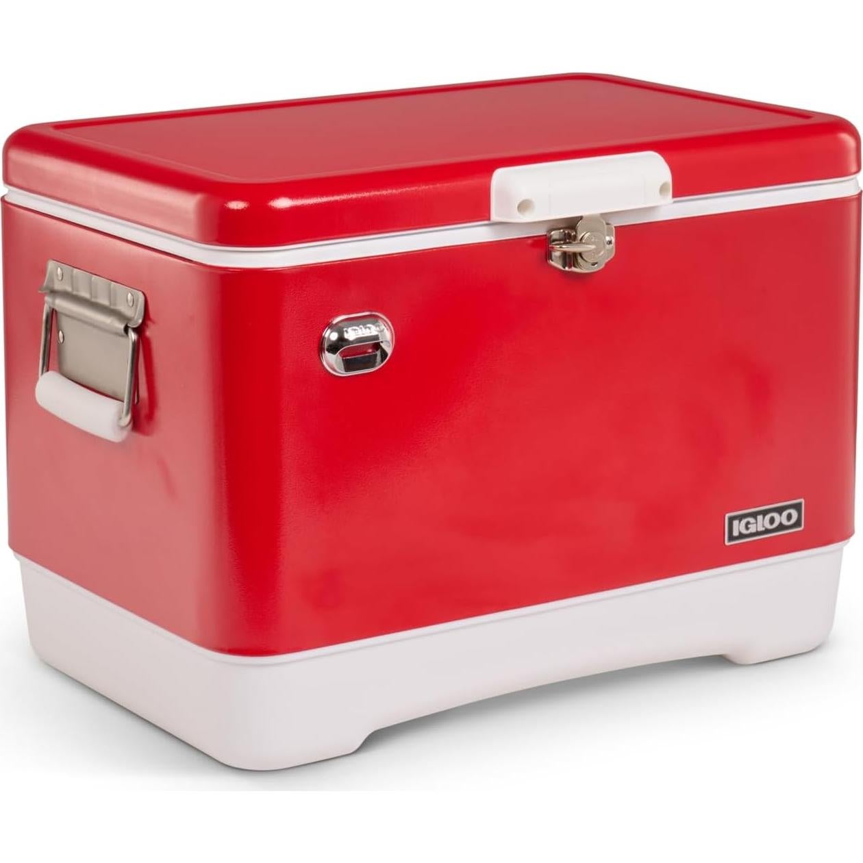 Enfriador Igloo Legado 54 Qt Acero Inoxidable 51 L con Abrebotellas