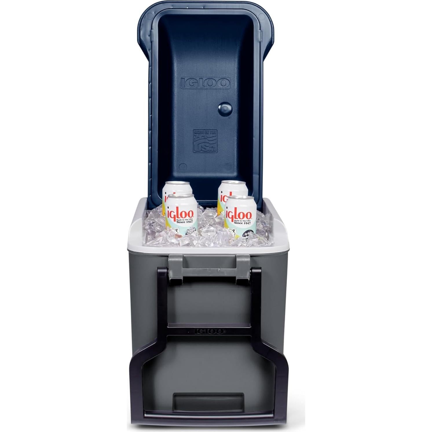 Nevera portátil Igloo Maxcold 40 Roller 38L Gris y Azul