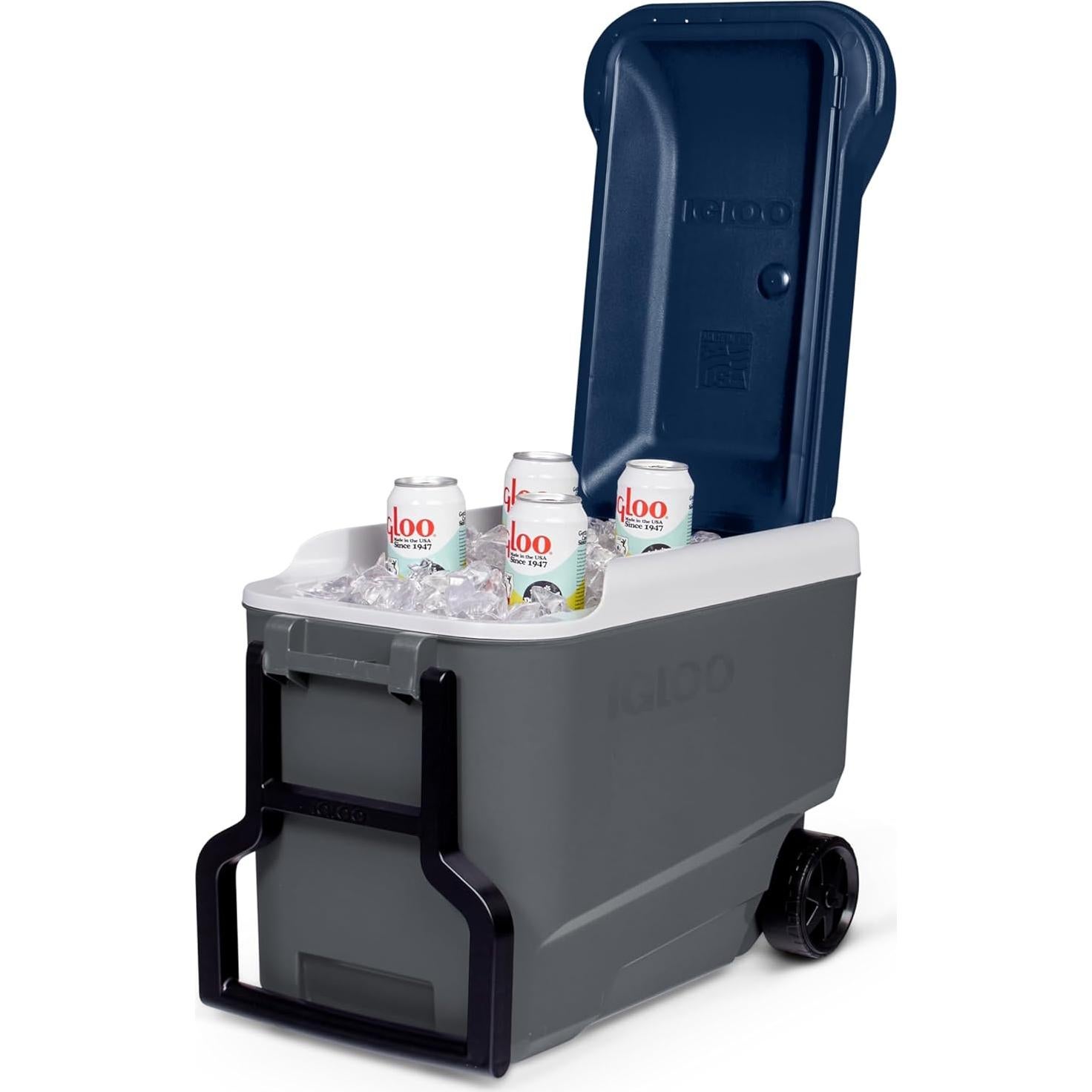 Nevera portátil Igloo Maxcold 40 Roller 38L Gris y Azul