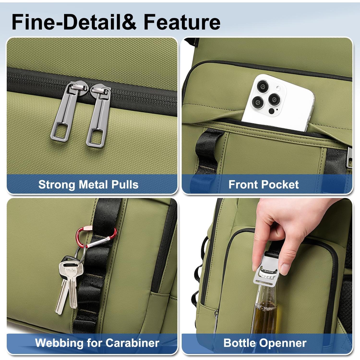 Mochila Enfriadora Aislada Weitars 31L Impermeable Doble Nivel