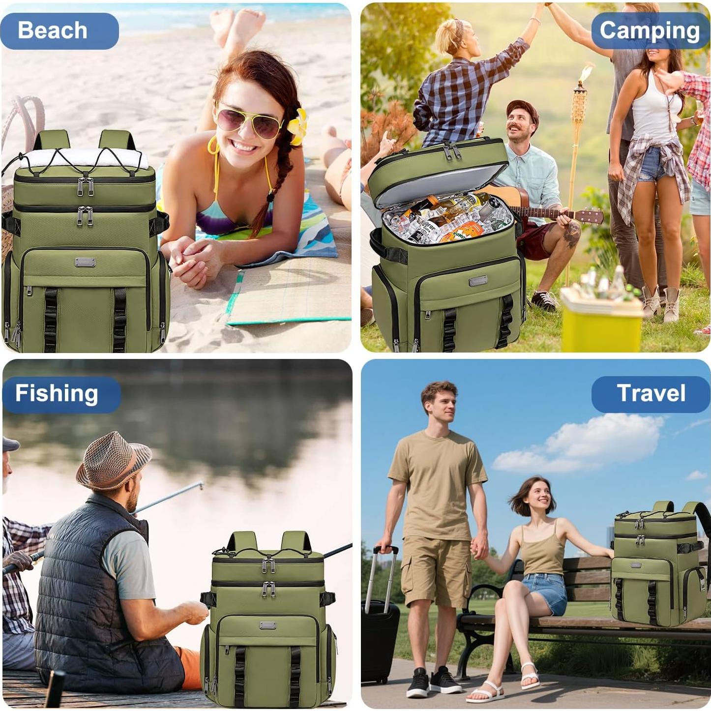 Mochila Enfriadora Aislada Weitars 31L Impermeable Doble Nivel