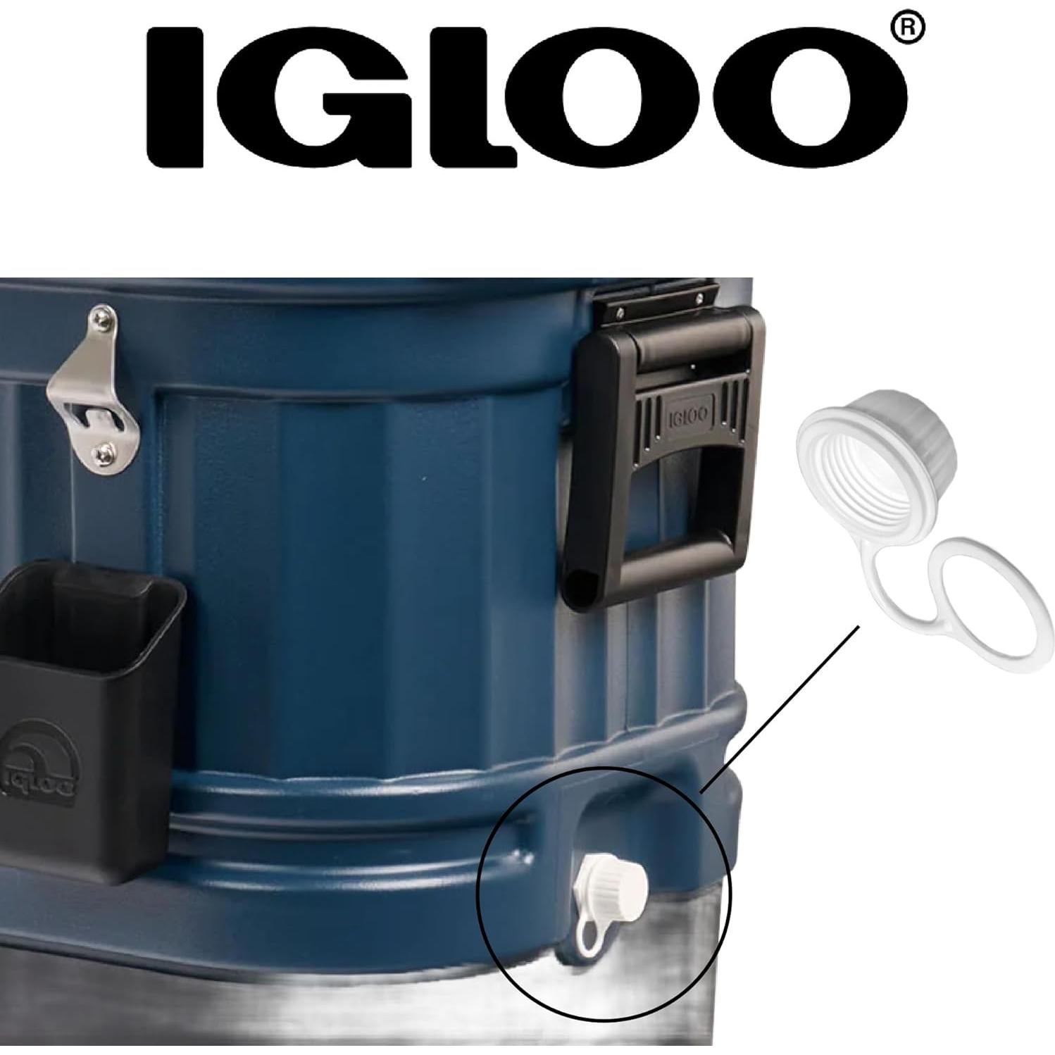 Tapas de Drenaje Roscadas Igloo, Pequeñas, 2 Unidades, Blanco