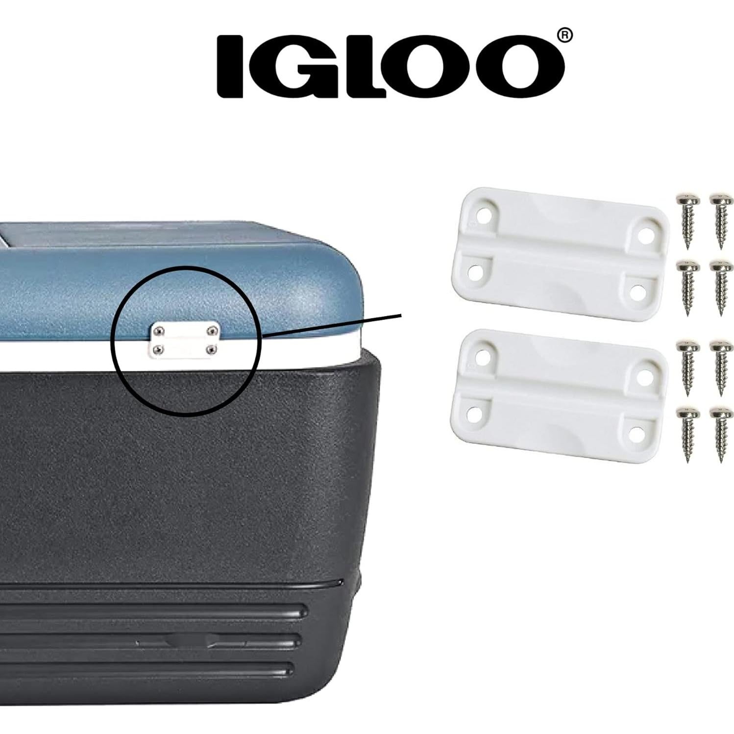 Bisagras de Plástico Igloo 24012 para Neveras, Blanco, Estándar