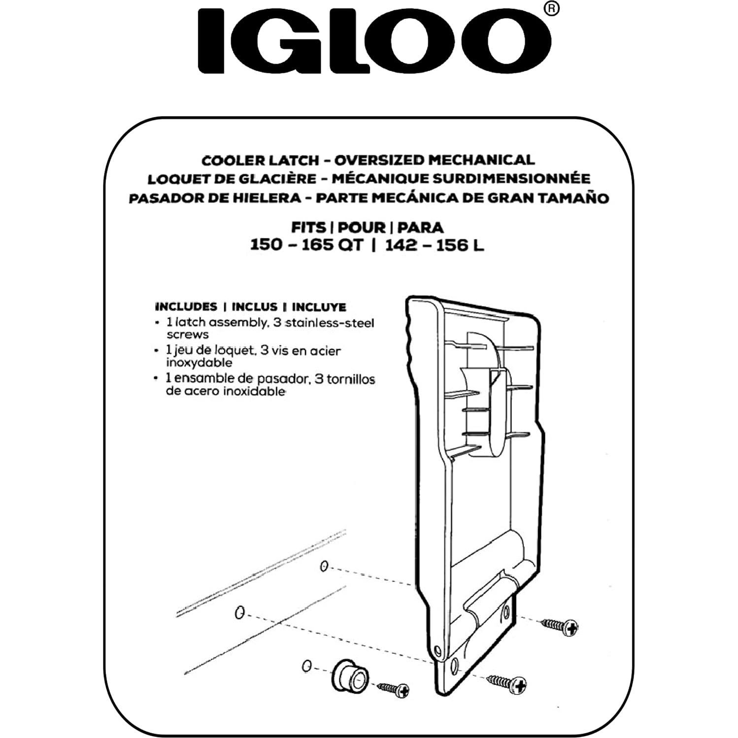 Cierre Mecánico Sobredimensionado Igloo para Enfriadores 150-165 QT