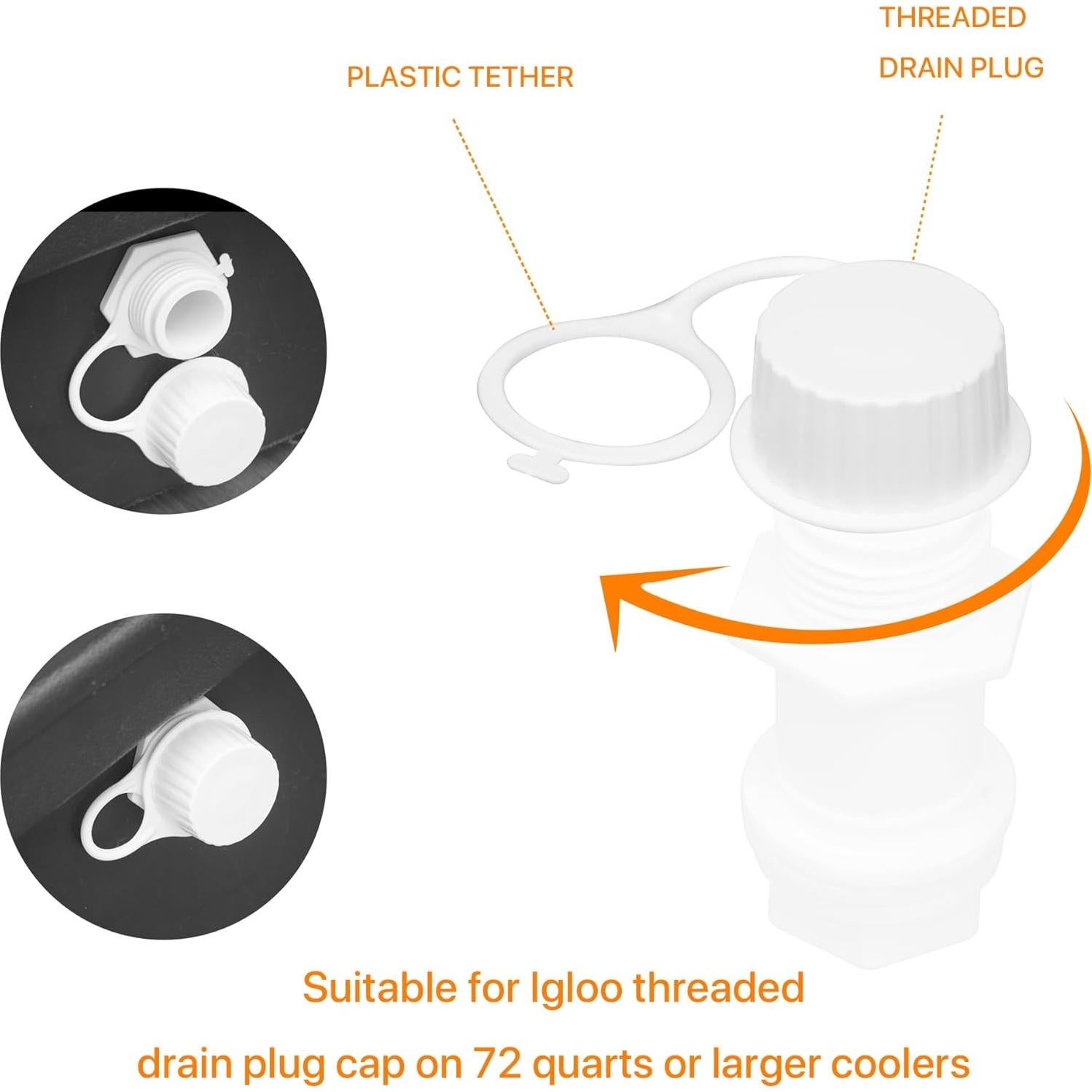 Tapas de Drenaje Roscadas LBB-Parts para Enfriadores - Juego de 2