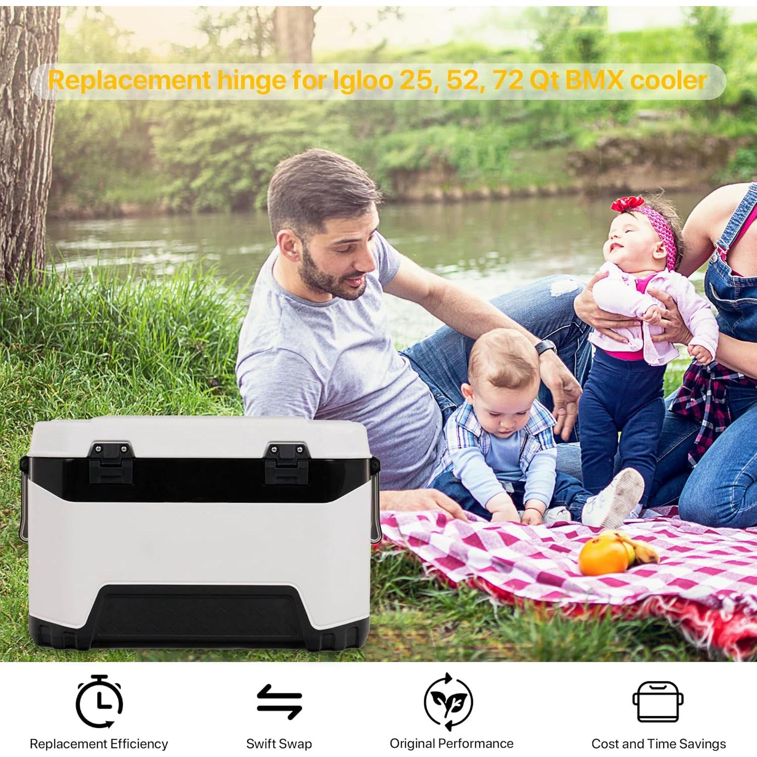 Bisagras de Reemplazo SurpLee para Neveras Igloo BMX 25-72 Qt