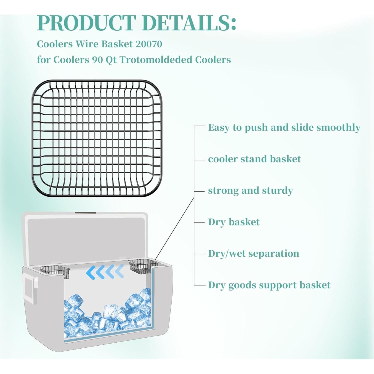 Canasta de Alambre BiLLNE 20070 para Enfriadores 90 Qt