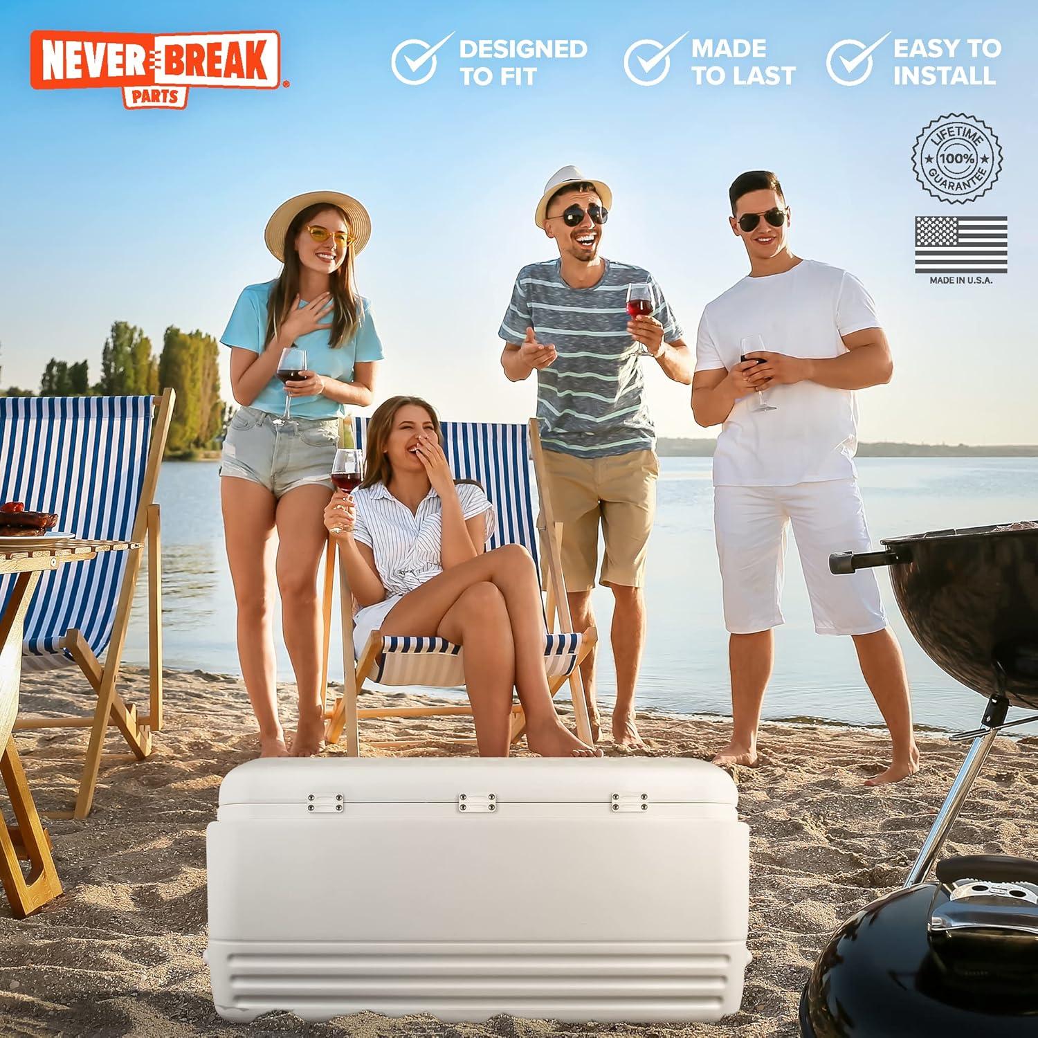 NeverBreak Parts - 3 Bisagras Repuesto Igloo Blancas