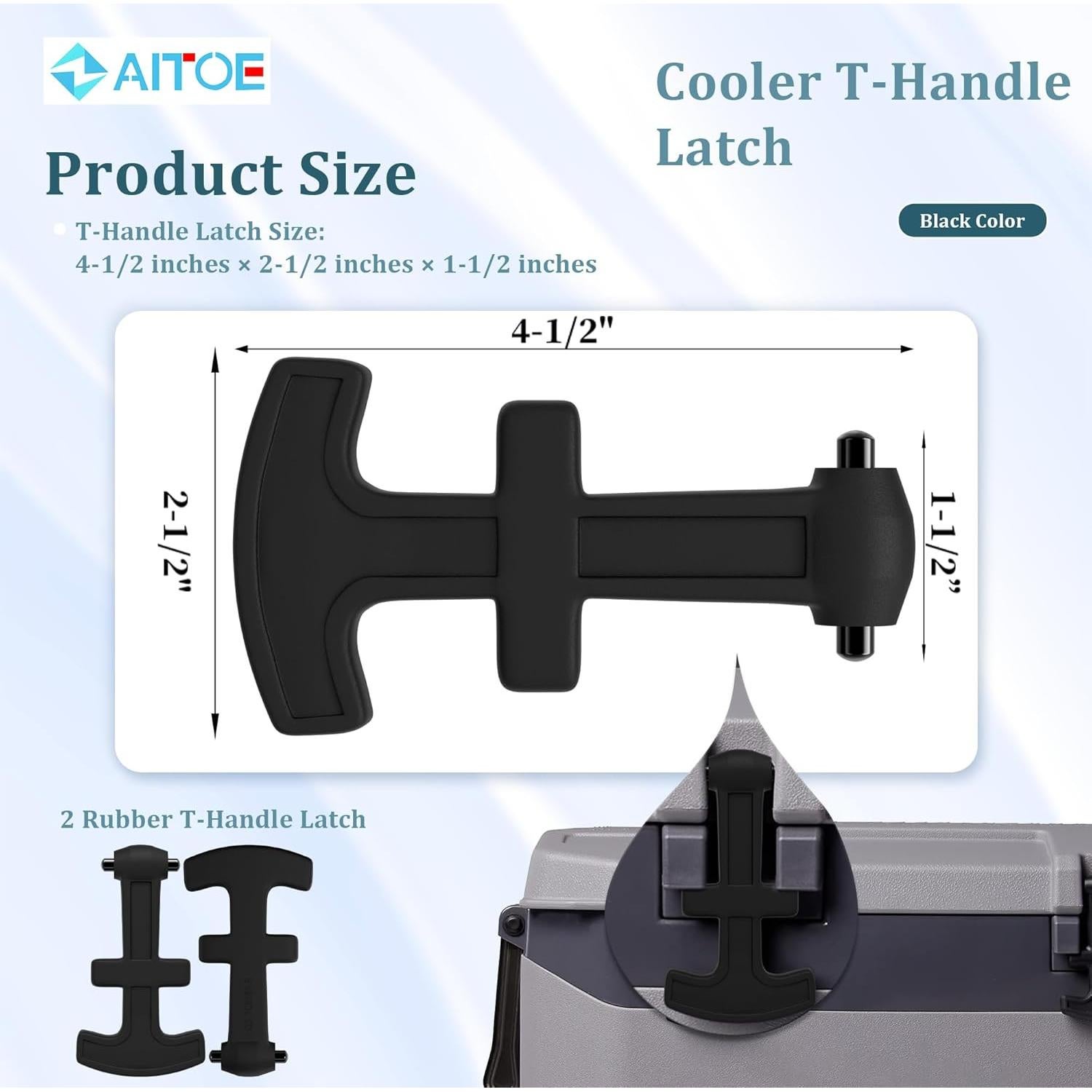 Paquete de 2 Pestillos T-Handle ZAITOE para Neveras Igloo 25-72 Qt